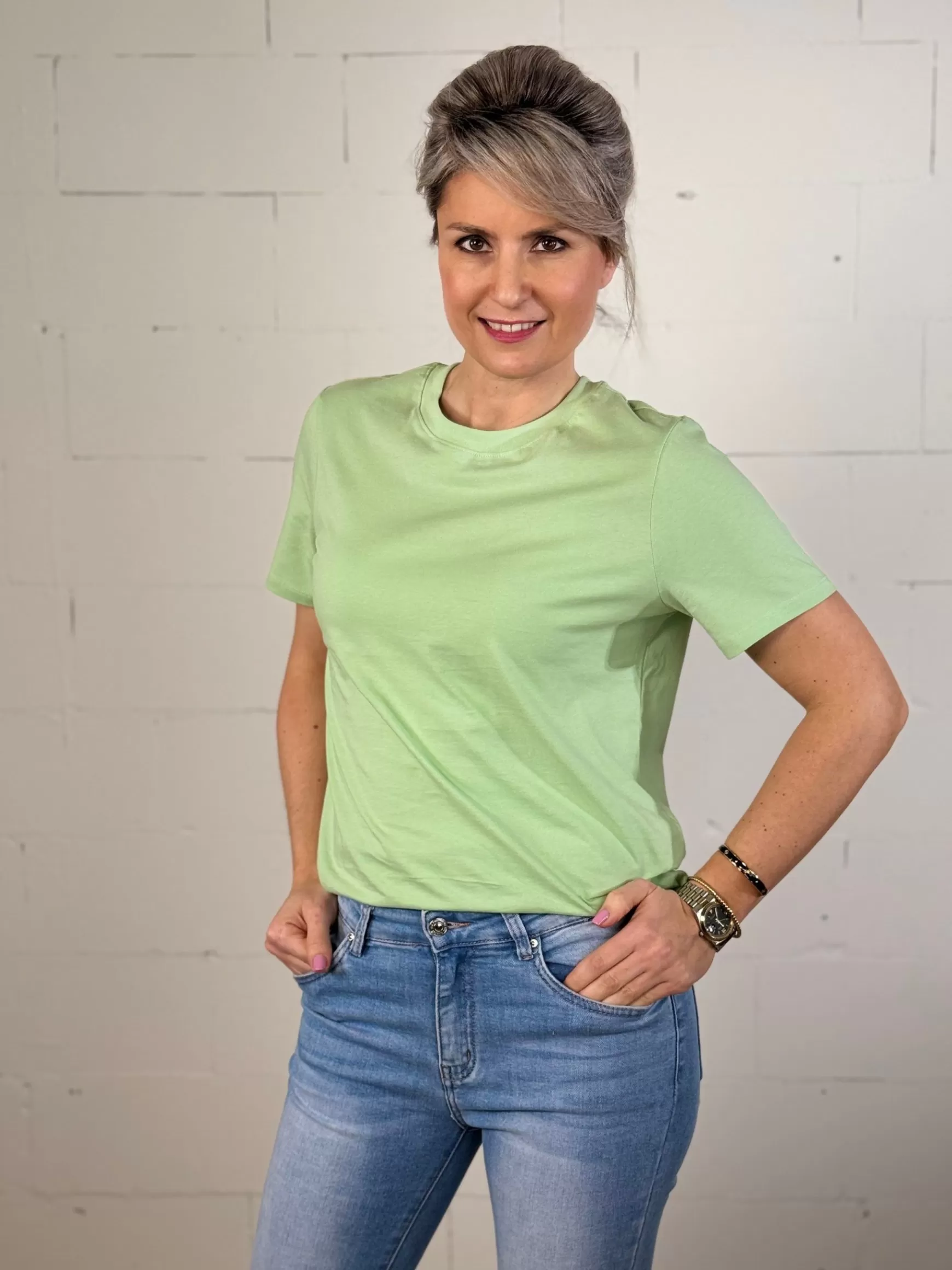 Trendz Basis Shirtje Groen Fashion