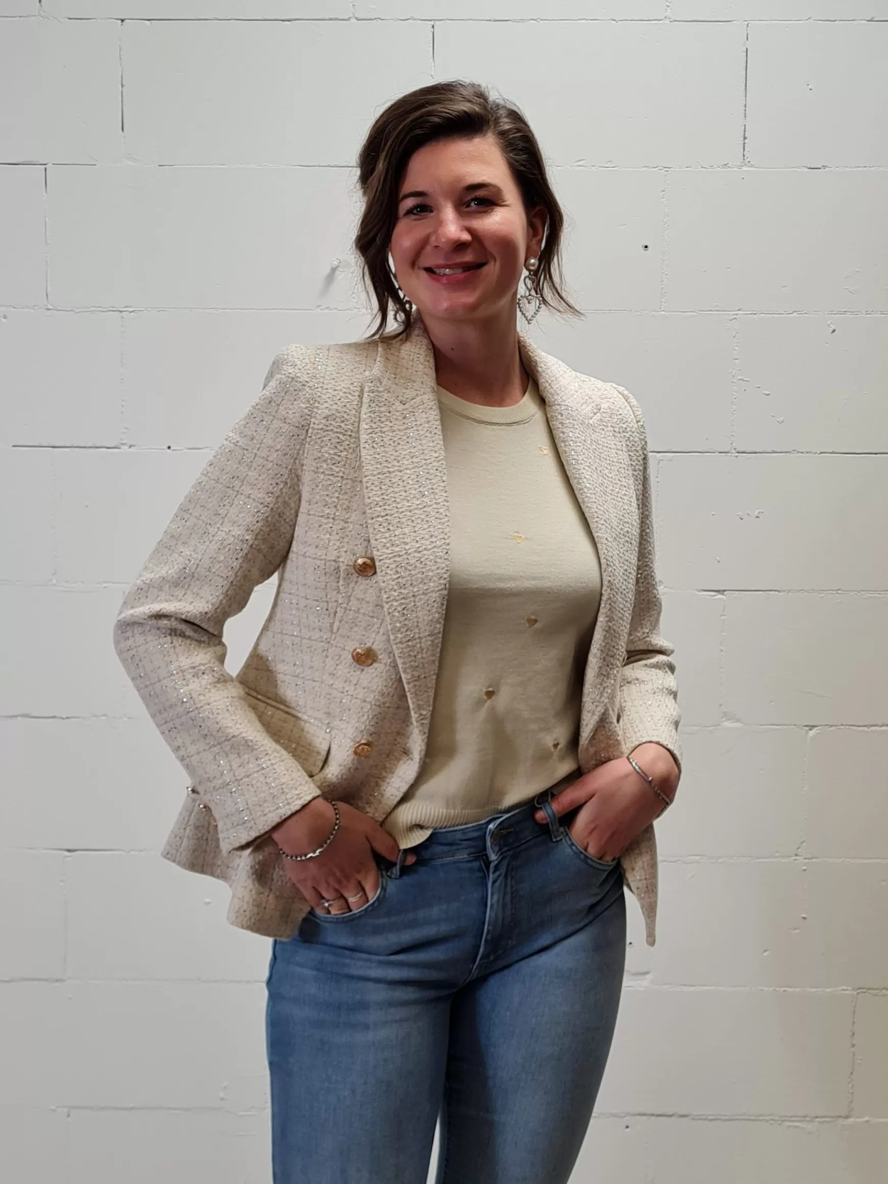 Trendz Blazer Yula Beige Online