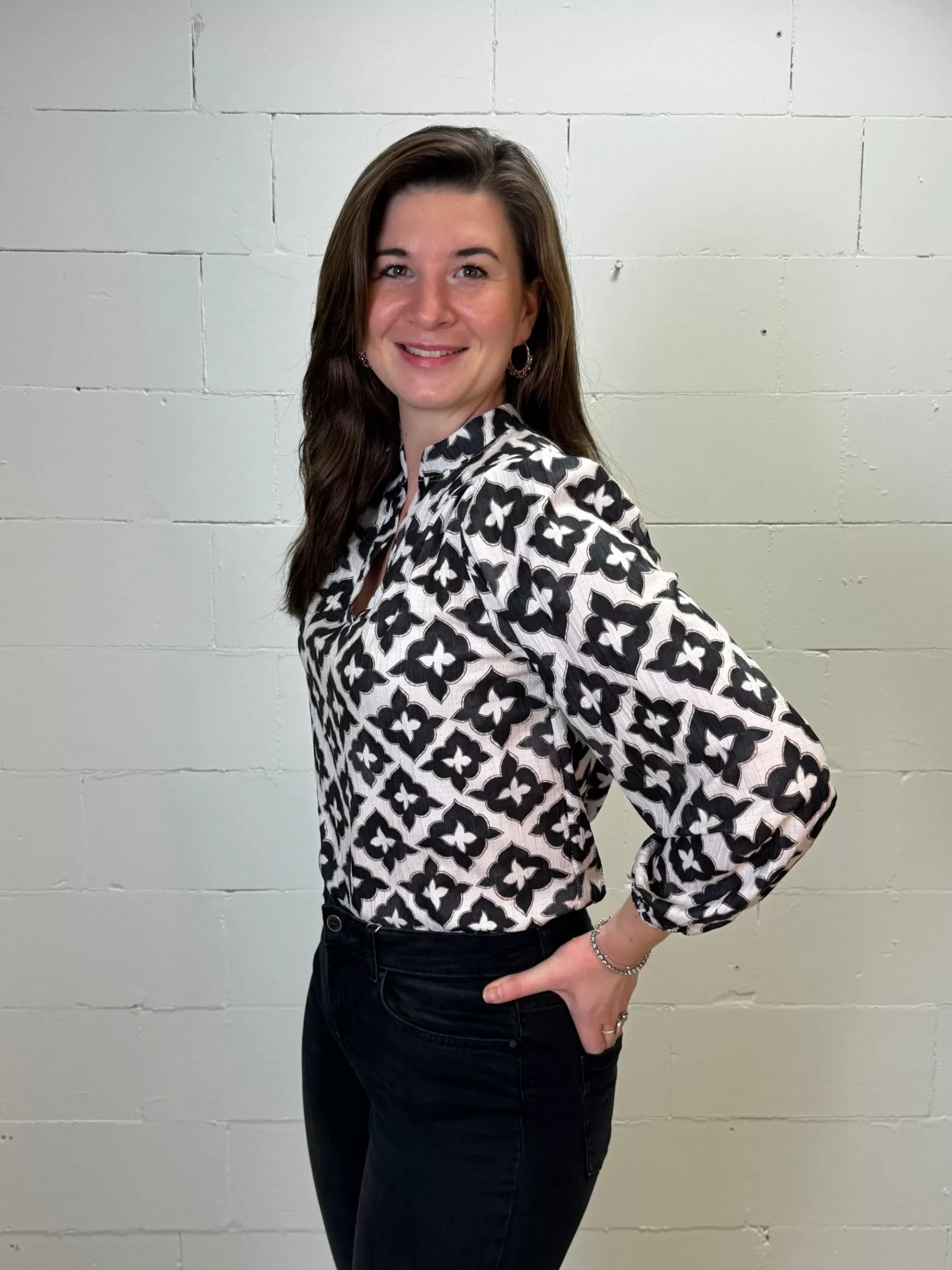 Trendz Blouse Carmen Zwart Shop