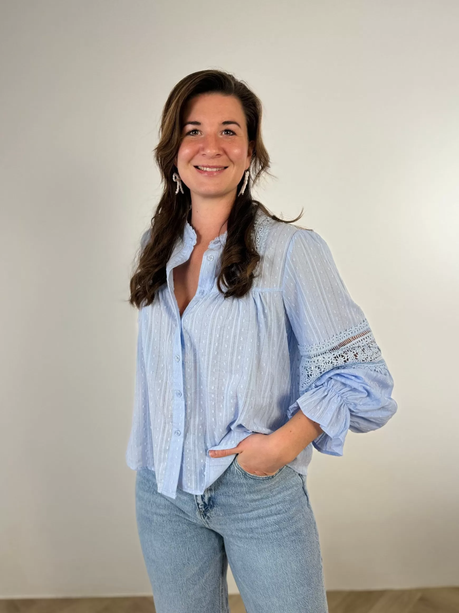 Trendz Blouse Celeste Sky-Blue Shop