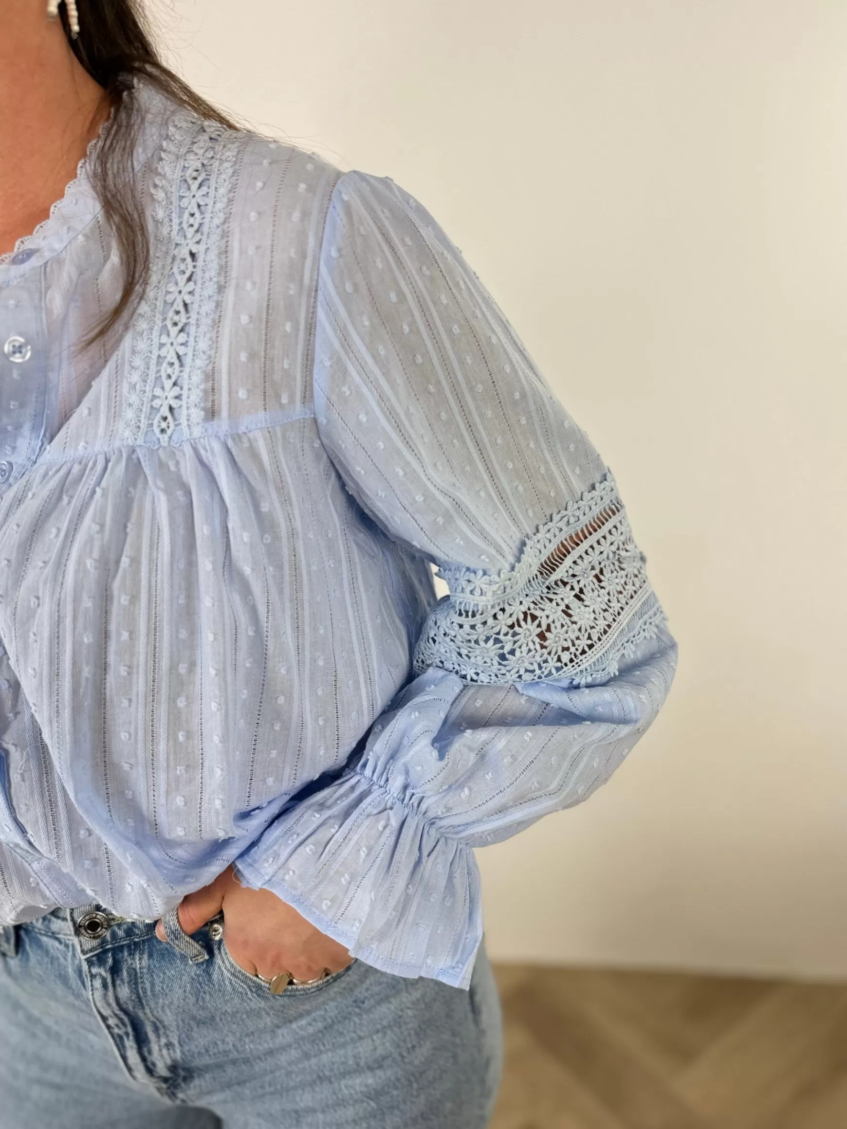 Trendz Blouse Celeste Sky-Blue Shop