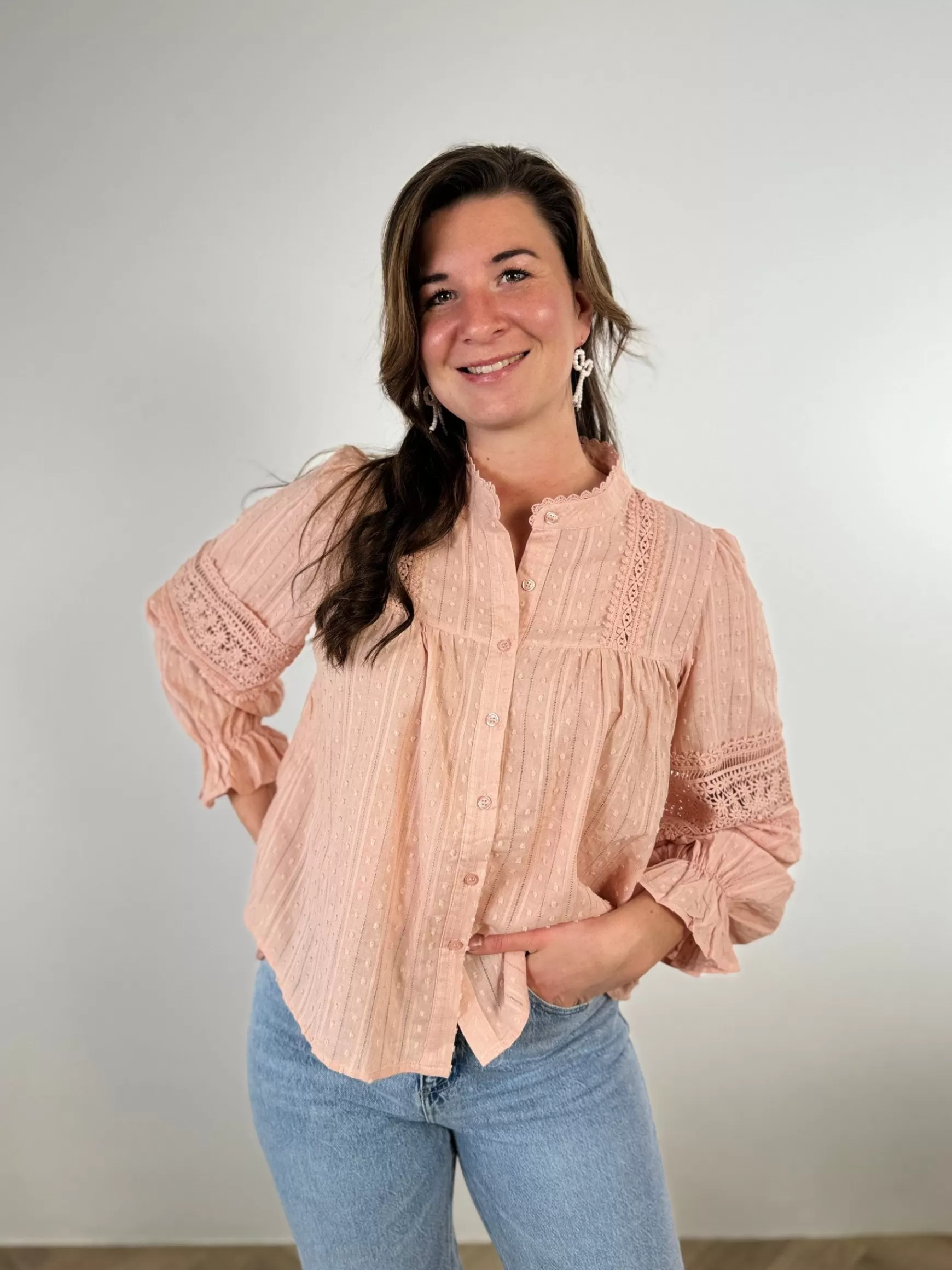 Trendz Blouse Celeste Zacht Roze Sale