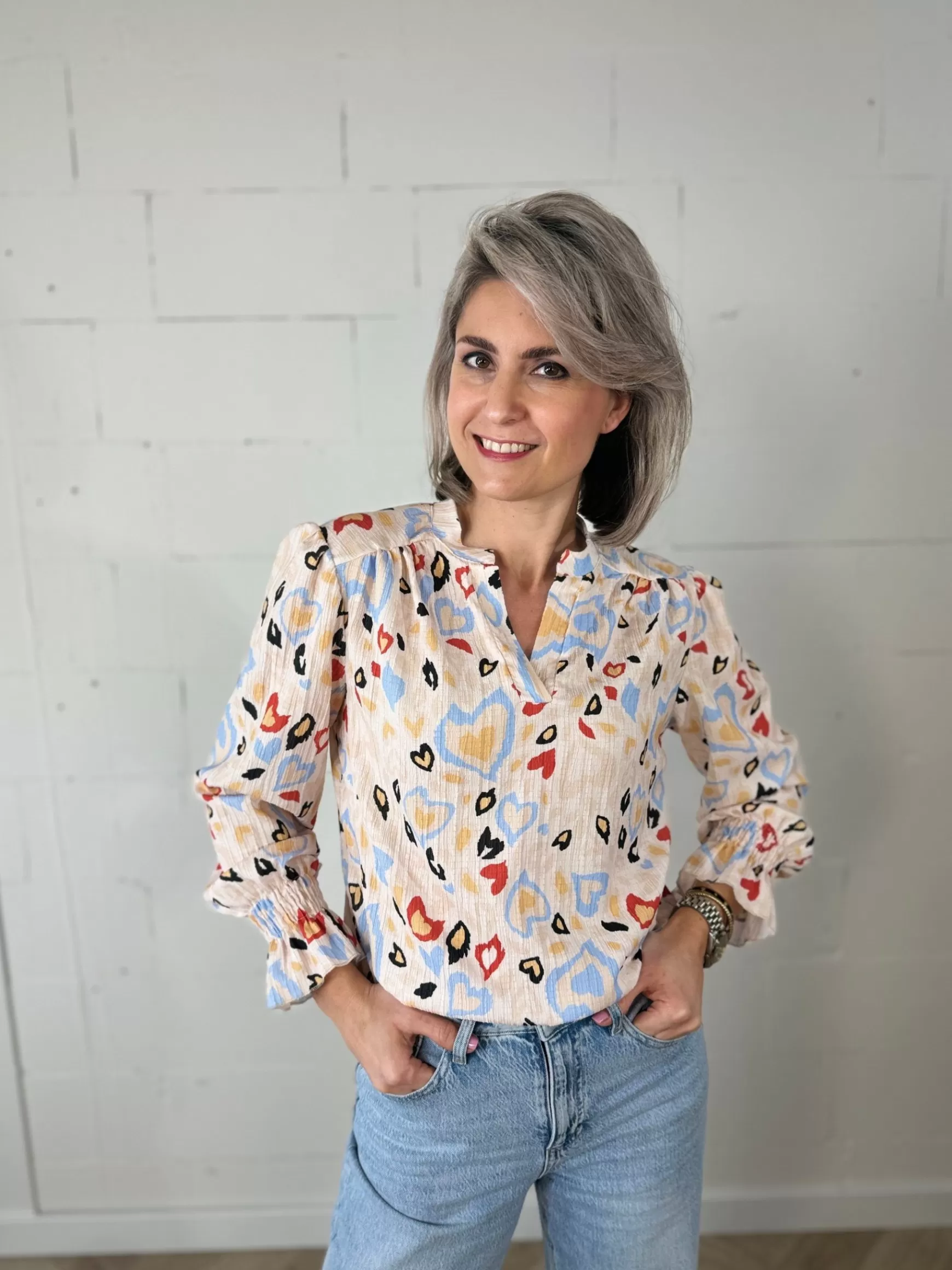 Trendz Blouse Hanne Blauw Cheap
