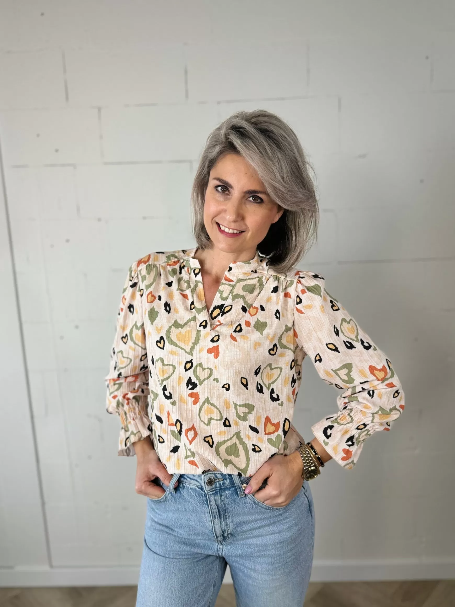Trendz Blouse Hanne Groen Outlet