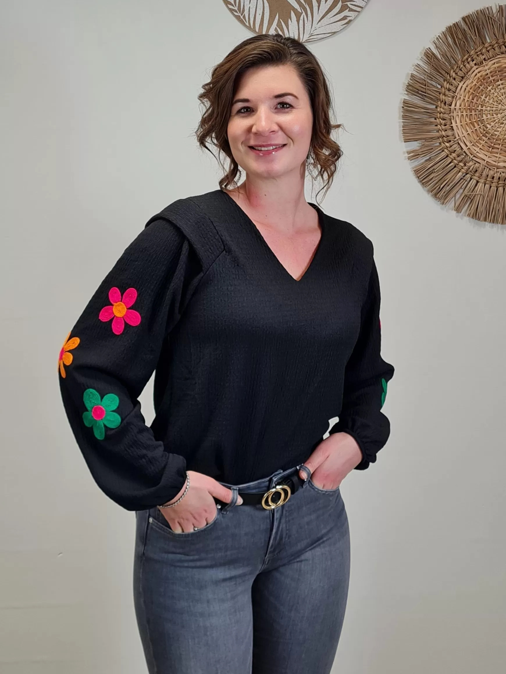 Trendz Blouse Jip Zwart New