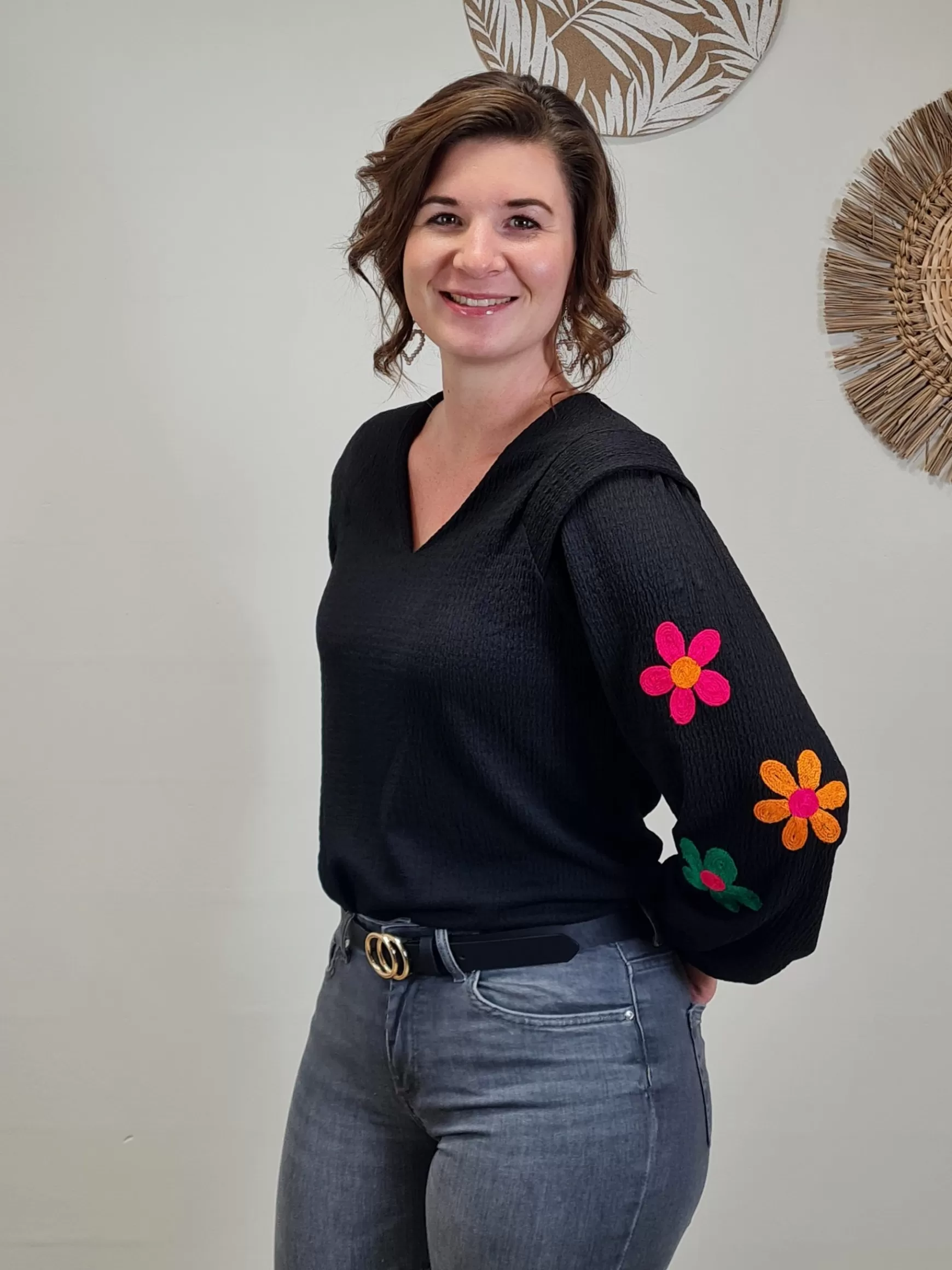 Trendz Blouse Jip Zwart New