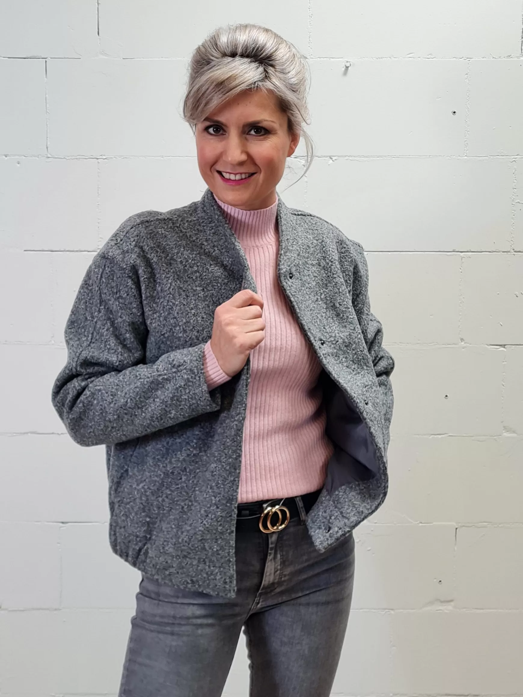 Trendz Bomber Samantha Grijs Outlet