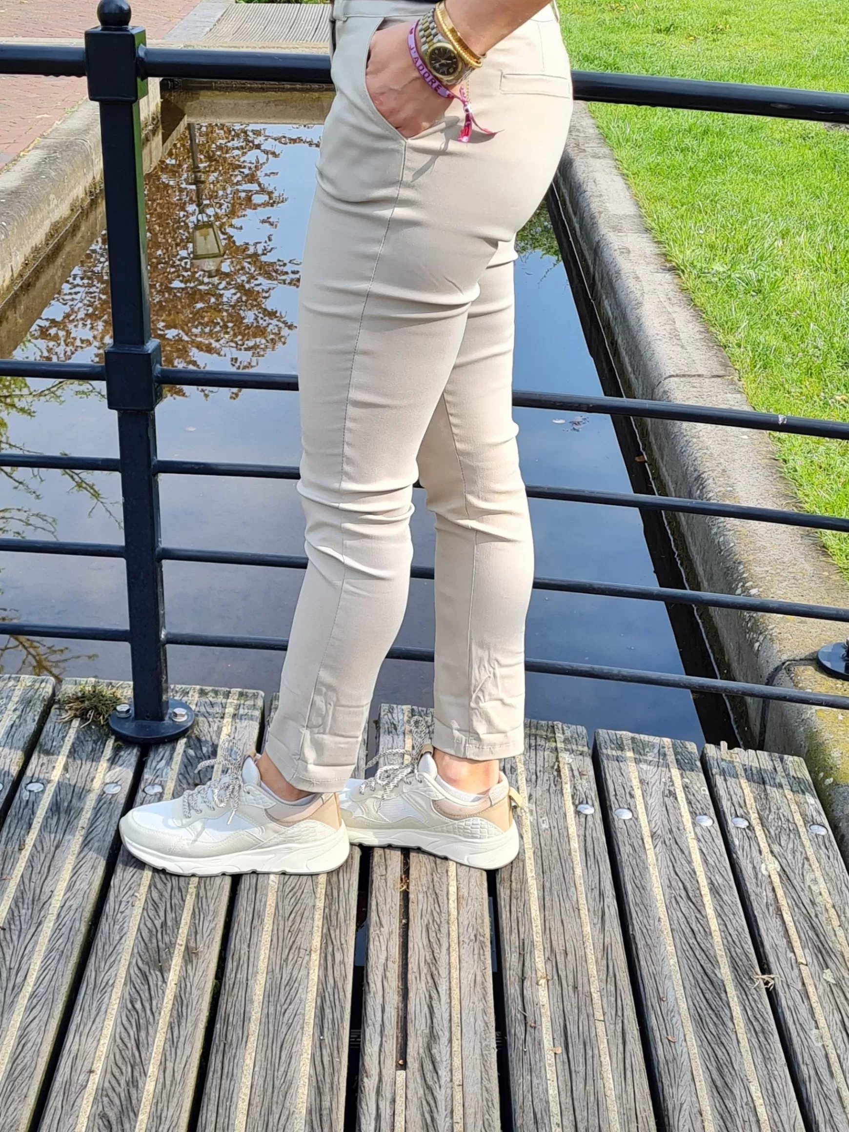 Trendz Broek Veerle Beige Fashion