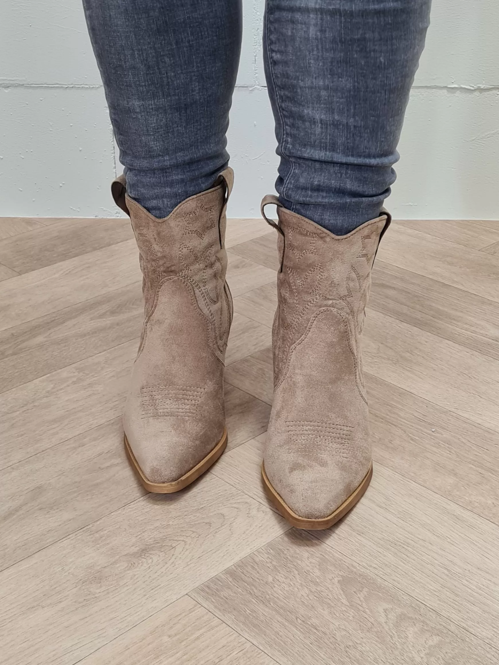 Trendz Cowboy Boots Megan Khaki Suede Store