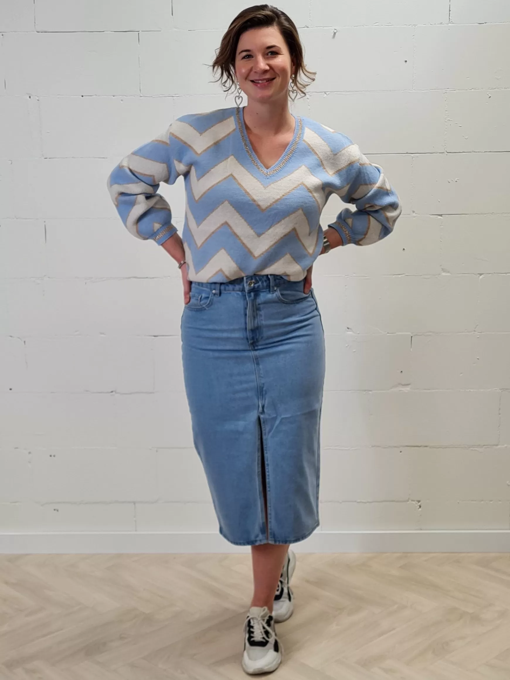 Trendz Denim Skirt Bianca Light Blue Shop