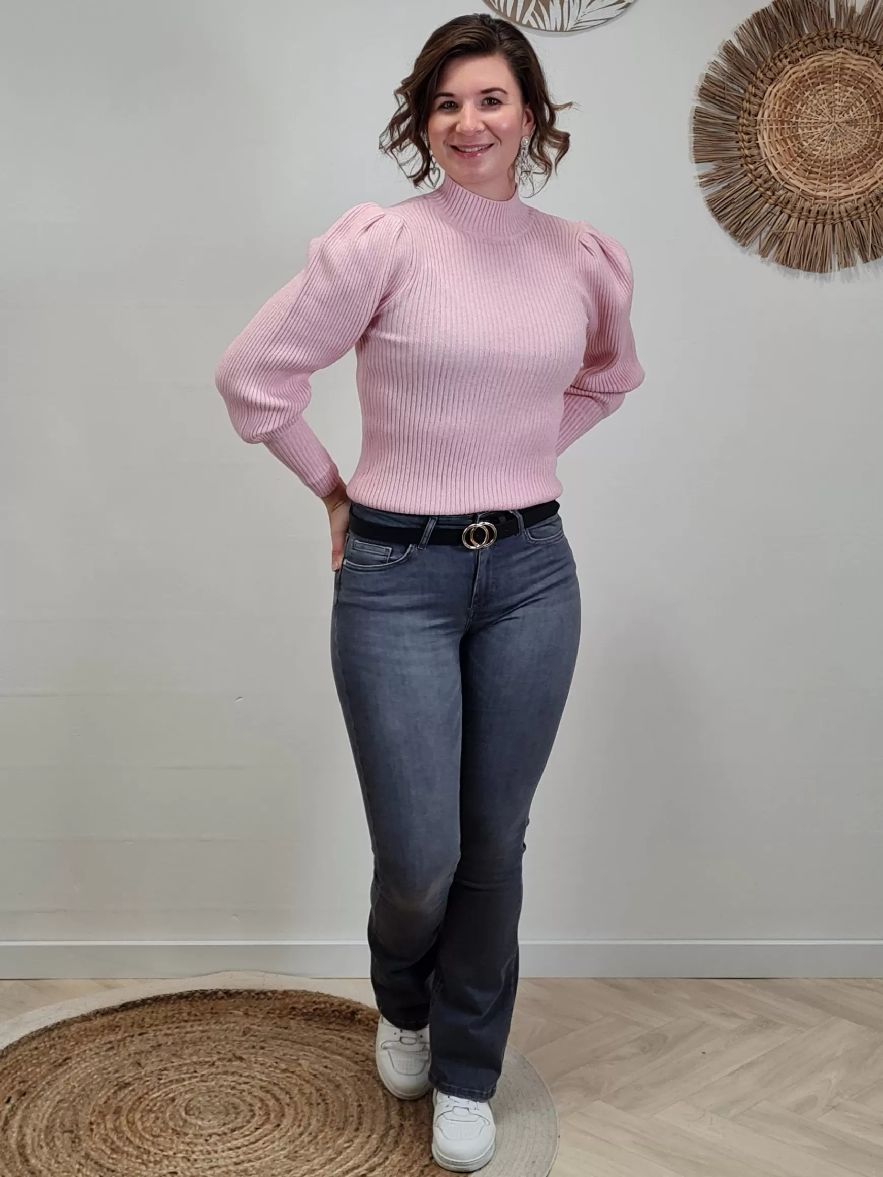 Trendz Flared Jeans Blush Grey Denim (Lengtemaat 32) Cheap