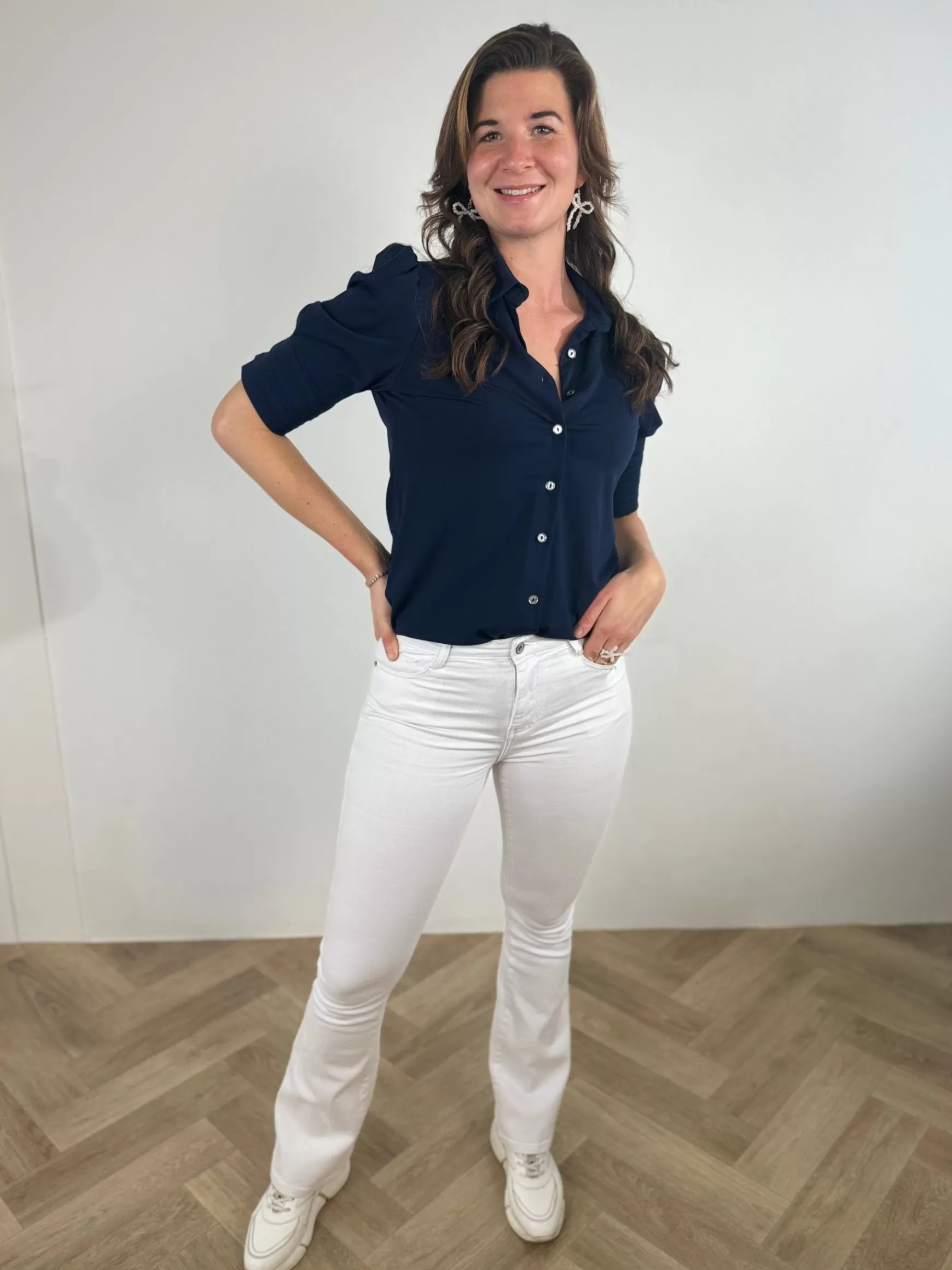 Trendz Flared Jeans White Discount