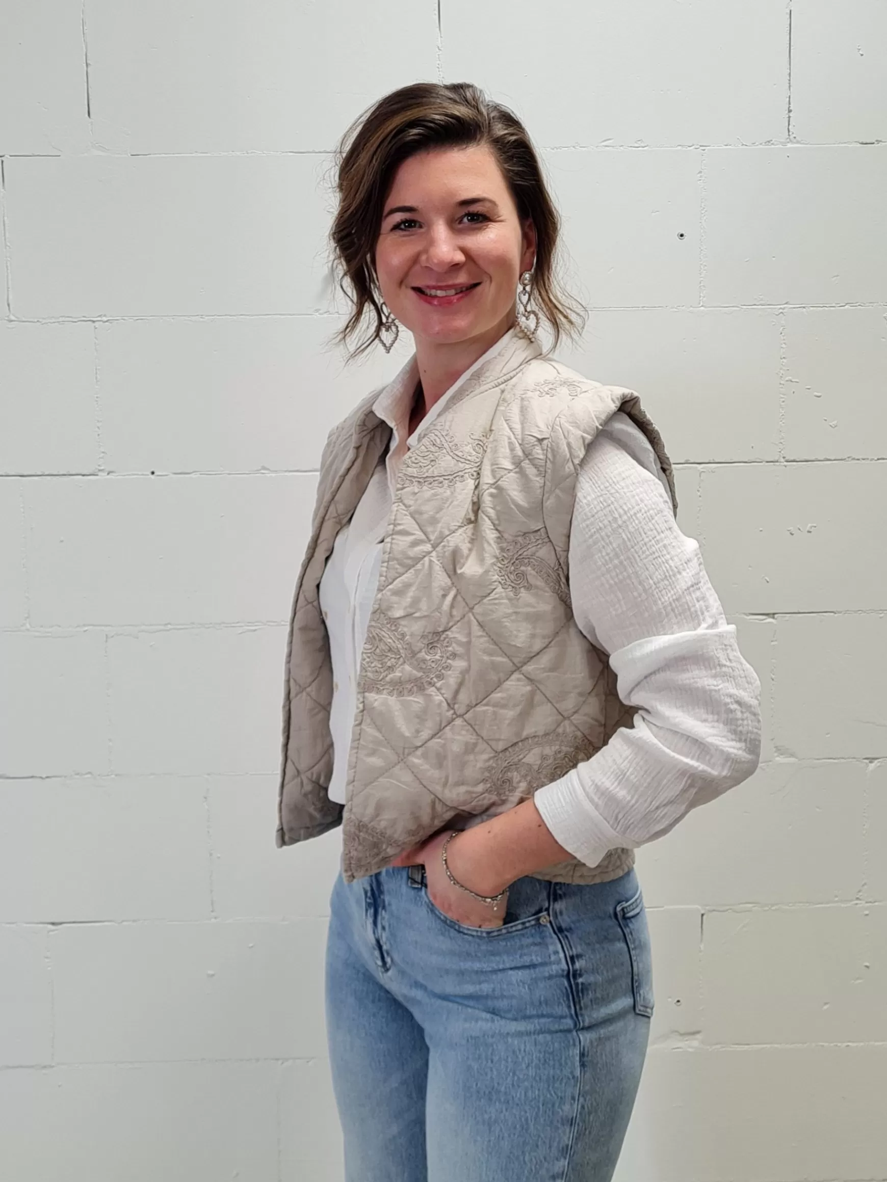 Trendz Gilet Maud Beige New