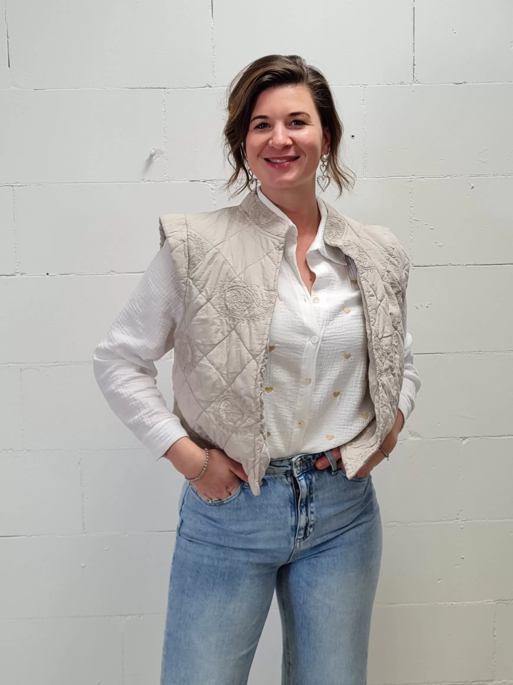 Trendz Gilet Maud Beige New