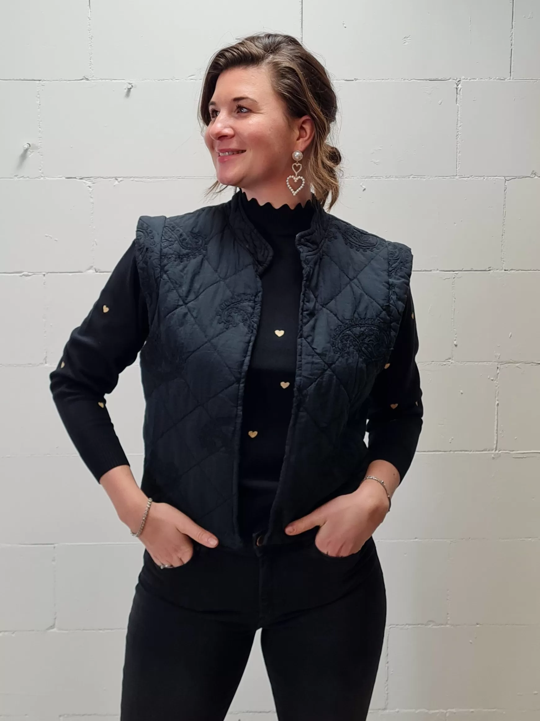 Trendz Gilet Maud Zwart Shop