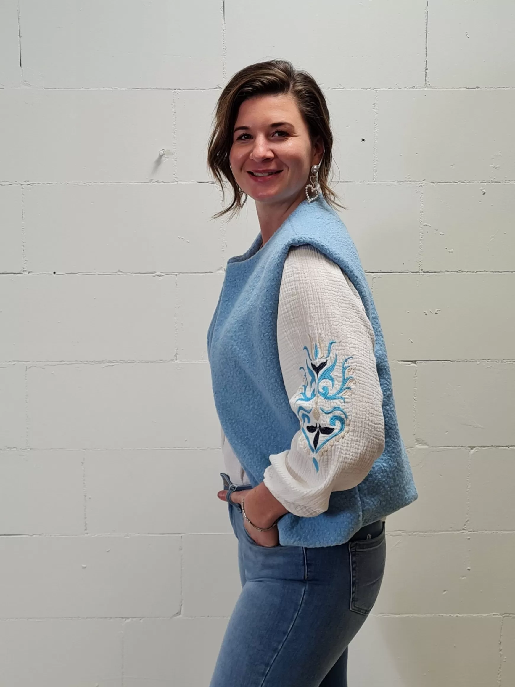 Trendz Gilet Tessa Sky Blue Sale