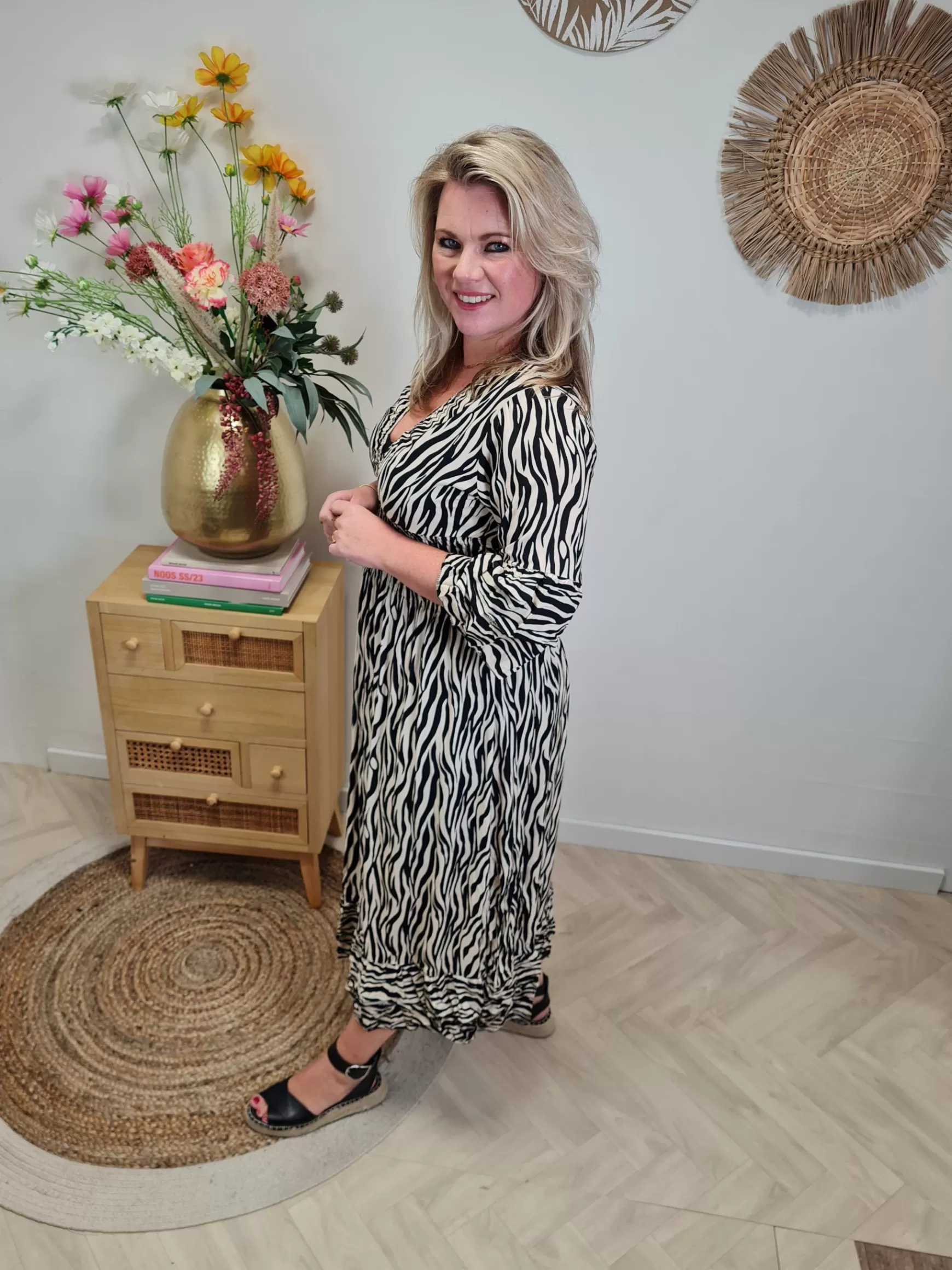 Trendz Jurk Mirjam Zwart/Wit Hot