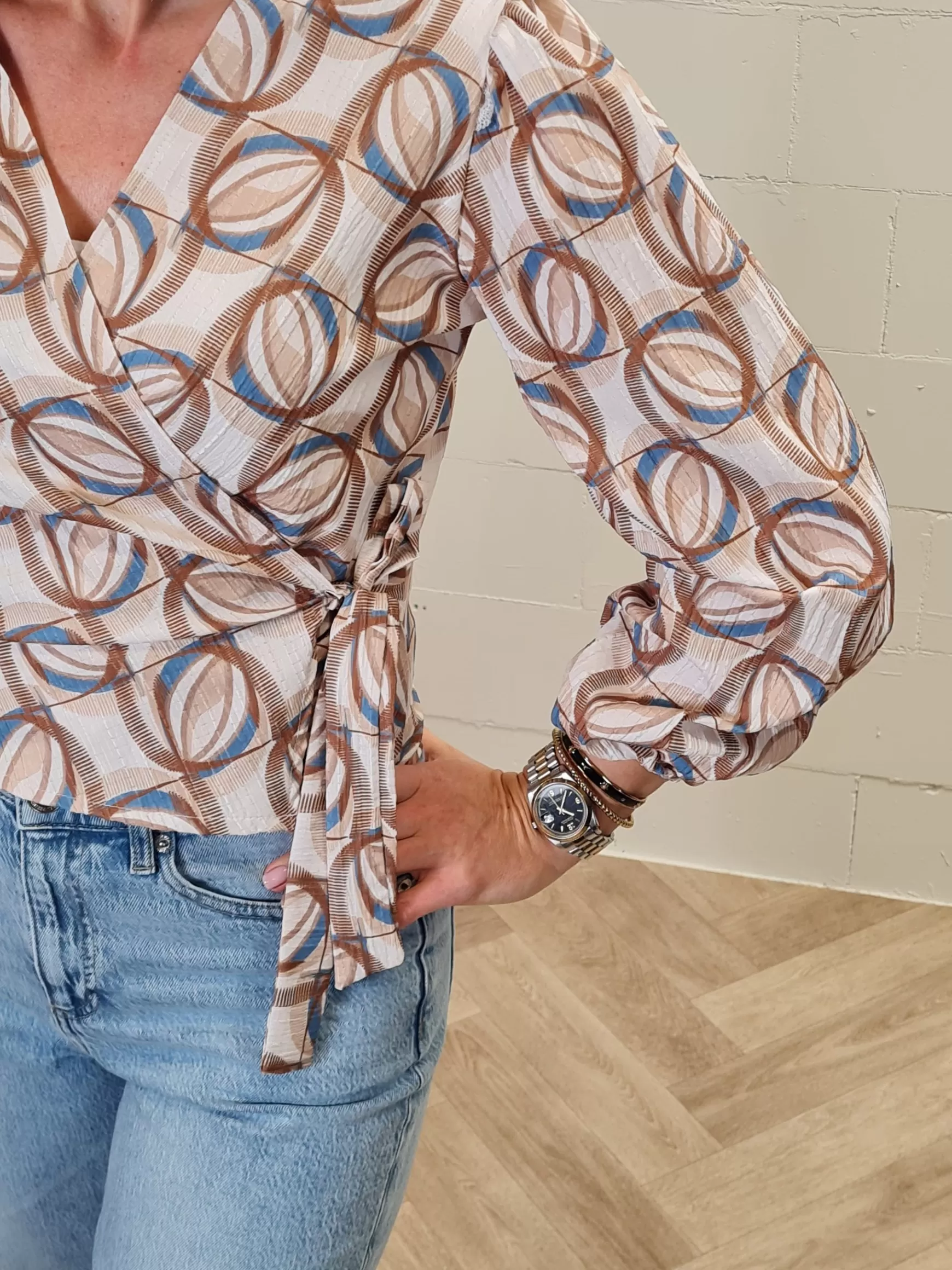 Trendz Knoop Blouse Marlieke Beige Best