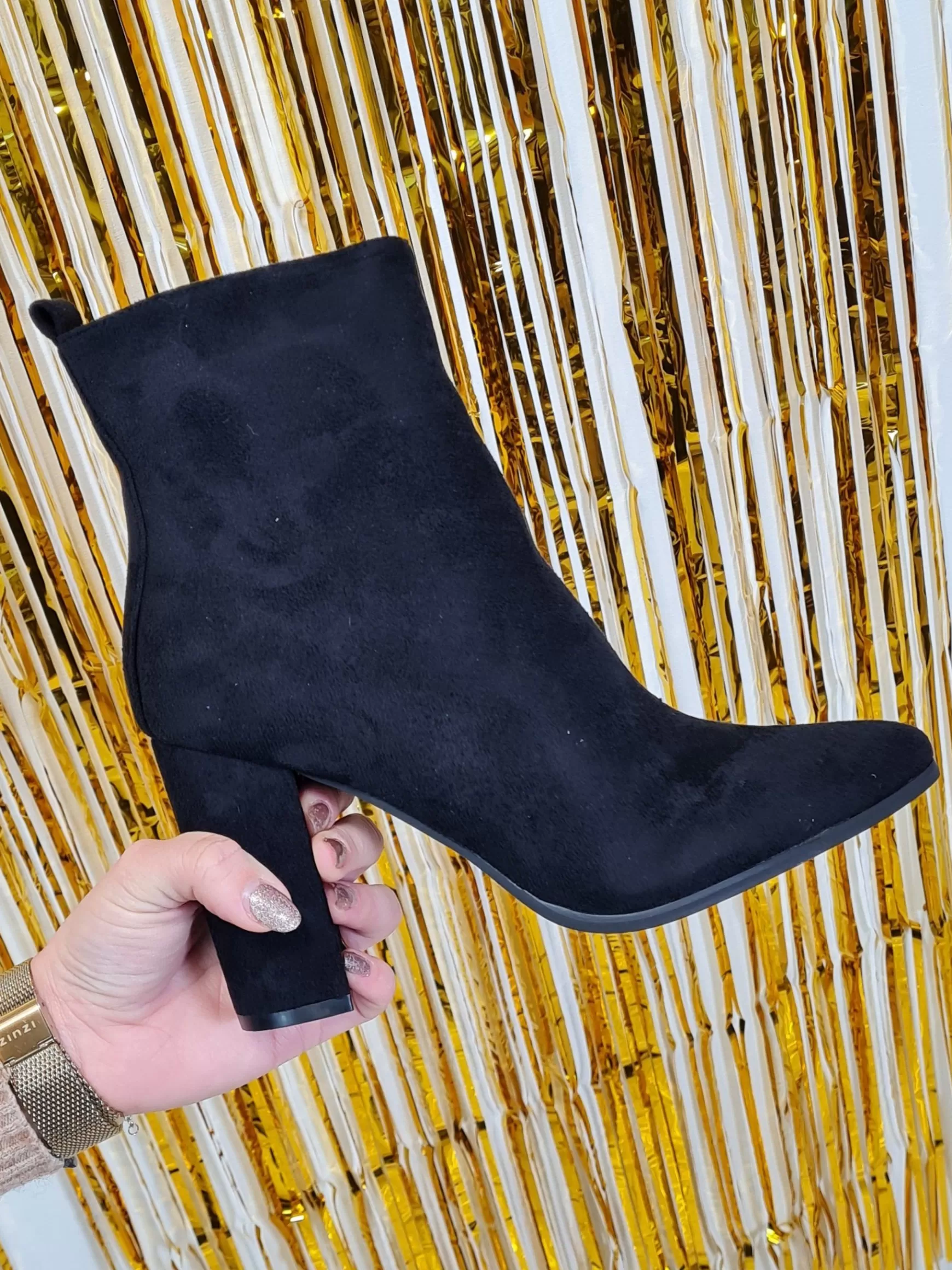 Trendz Laarsje Suzan Suede Zwart Cheap