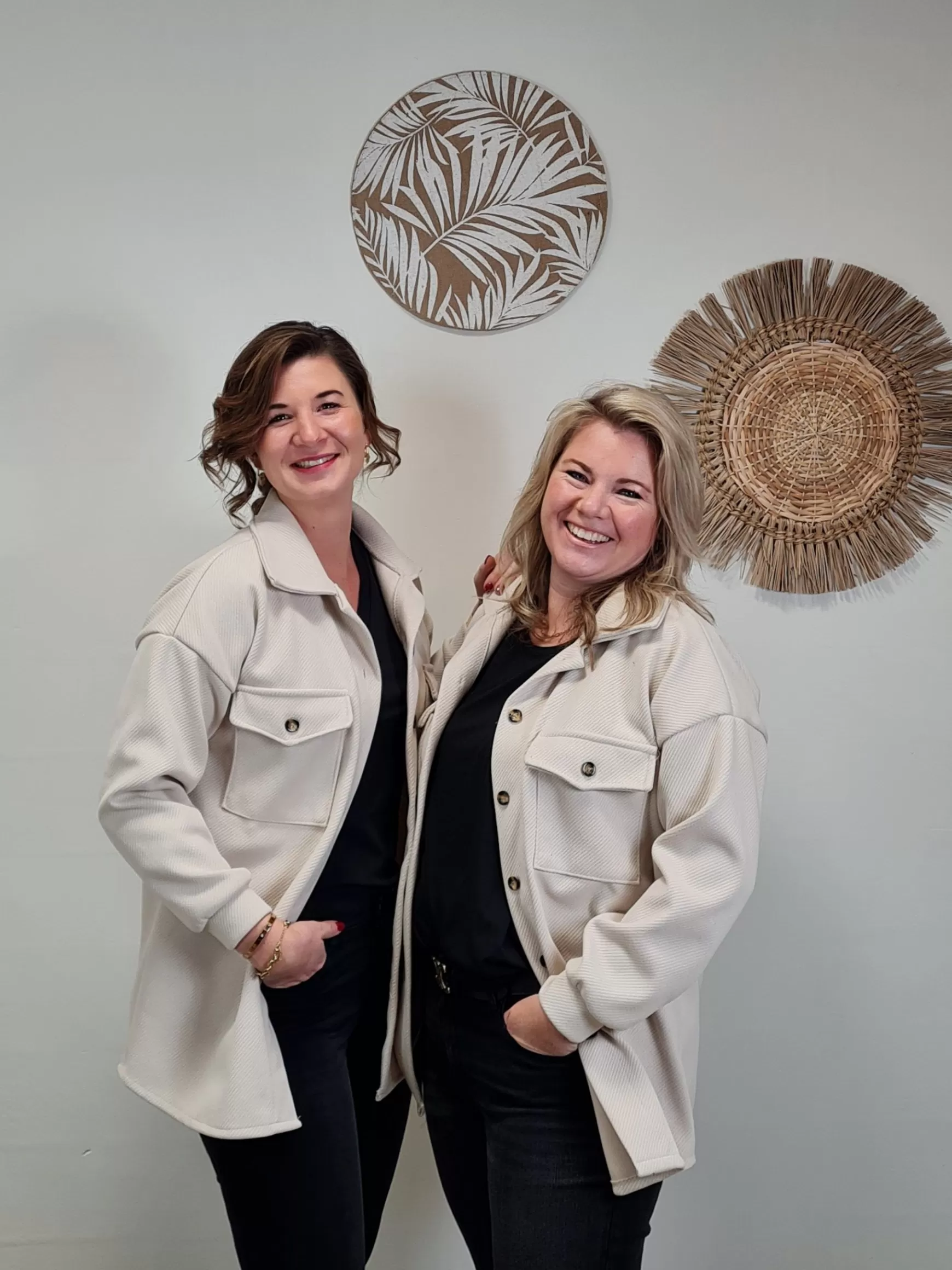 Trendz Shacket Beige Cheap