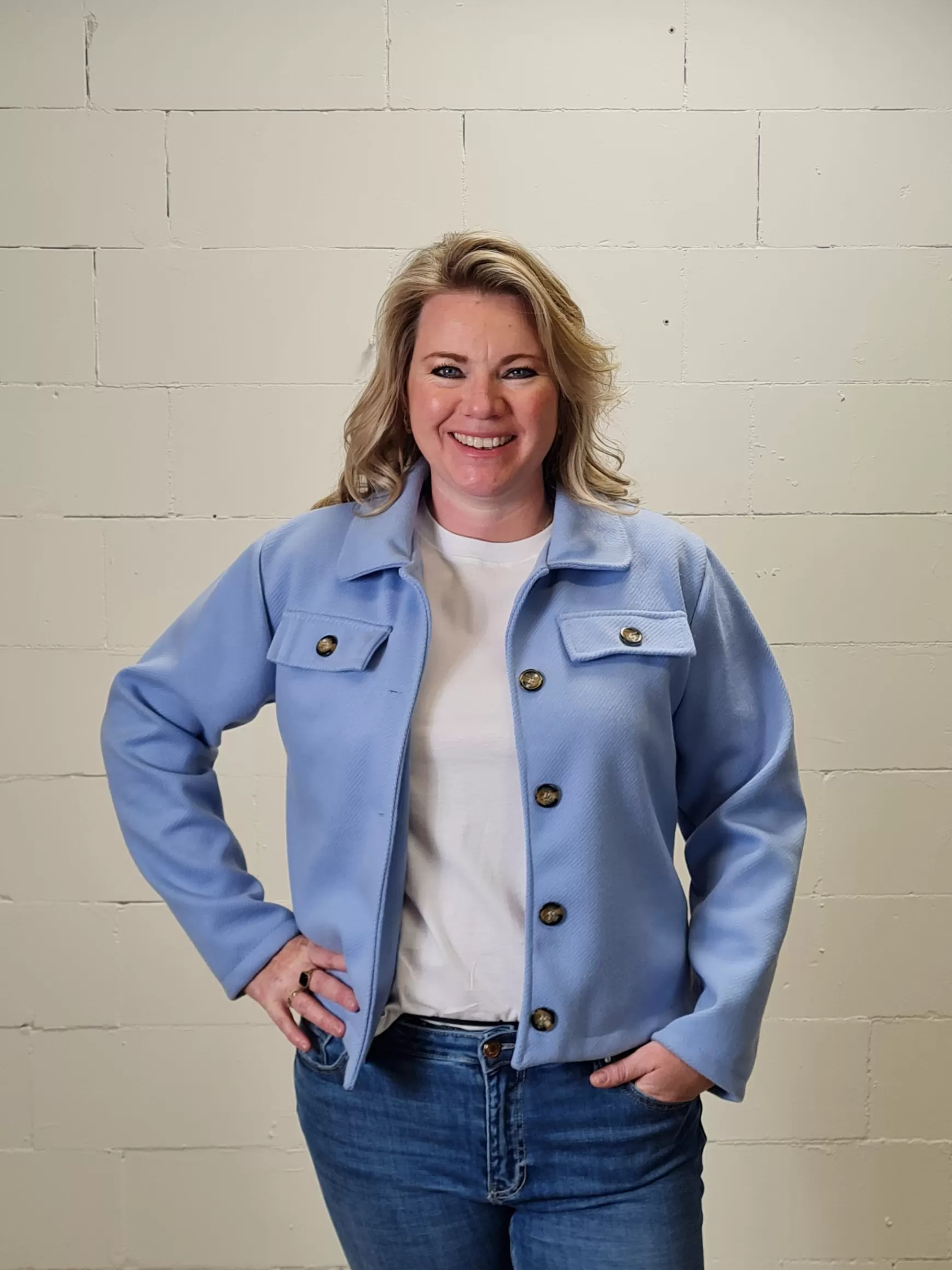 Trendz Shacket Kort Sky Blue Store