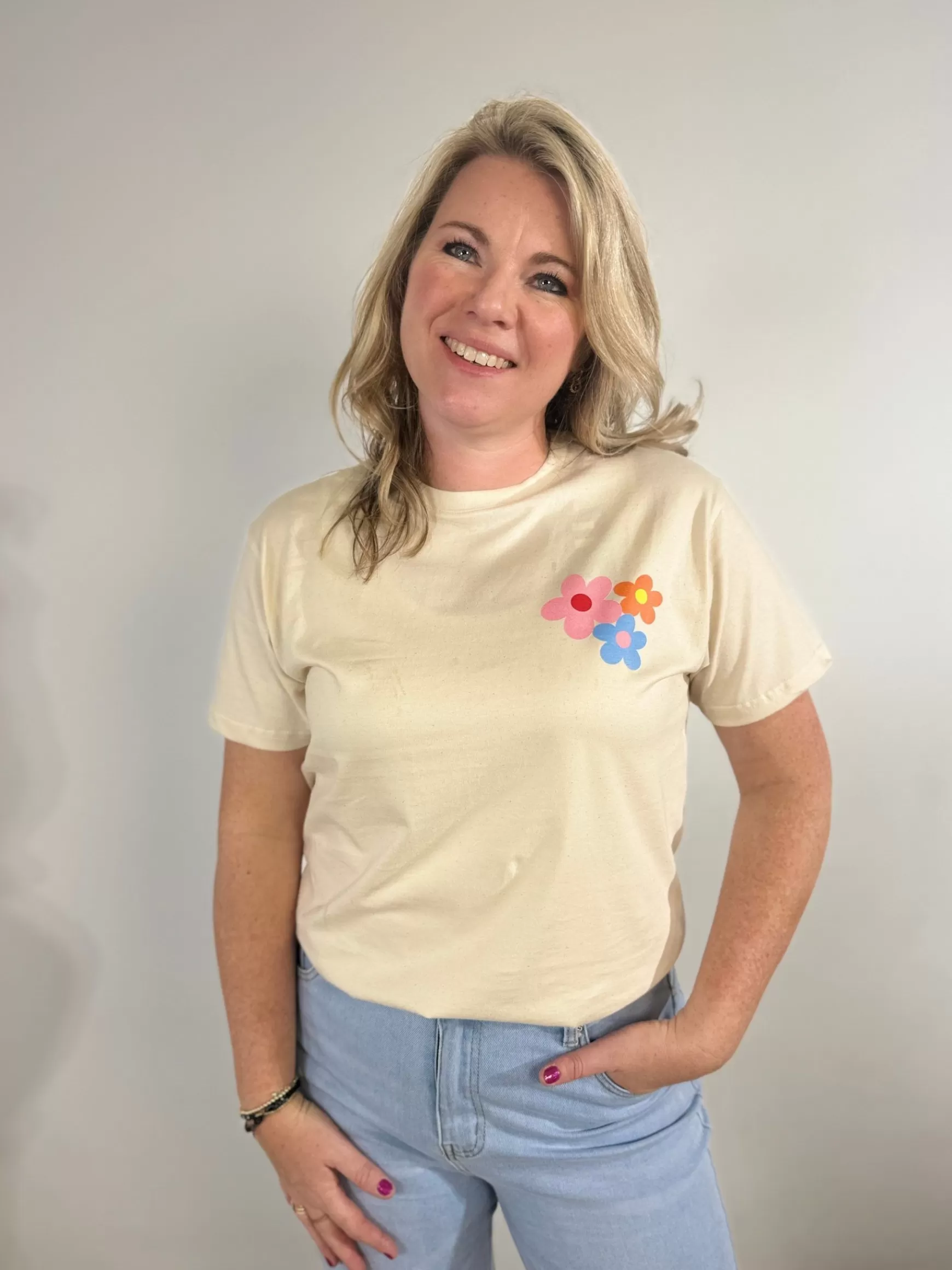 Trendz Shirt Flower Beige Online