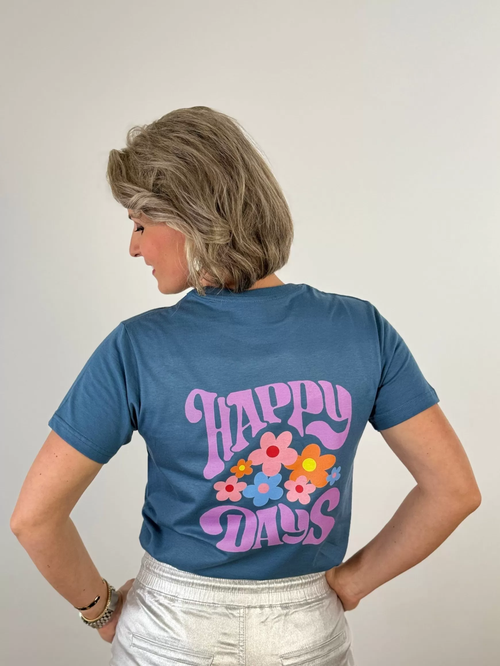 Trendz Shirt Flower Stone Blue Discount