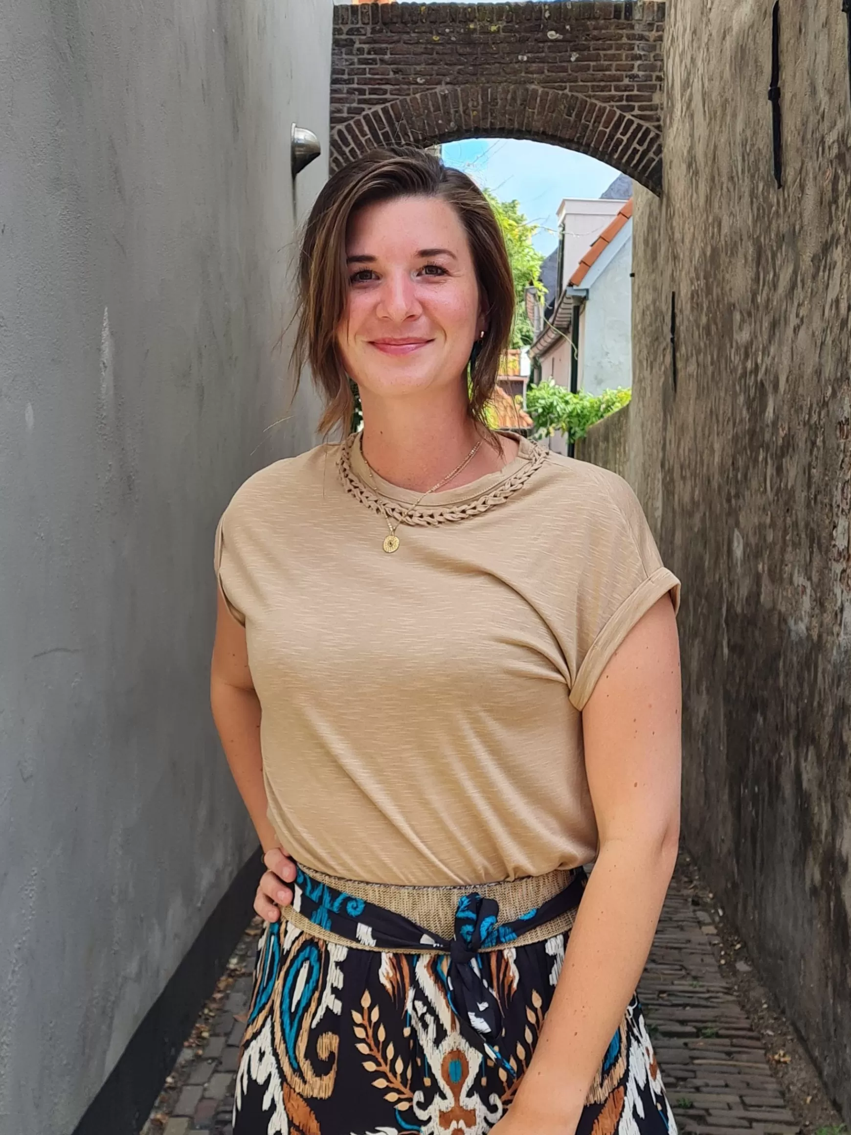 Trendz Shirtje Aurora Zand Clearance
