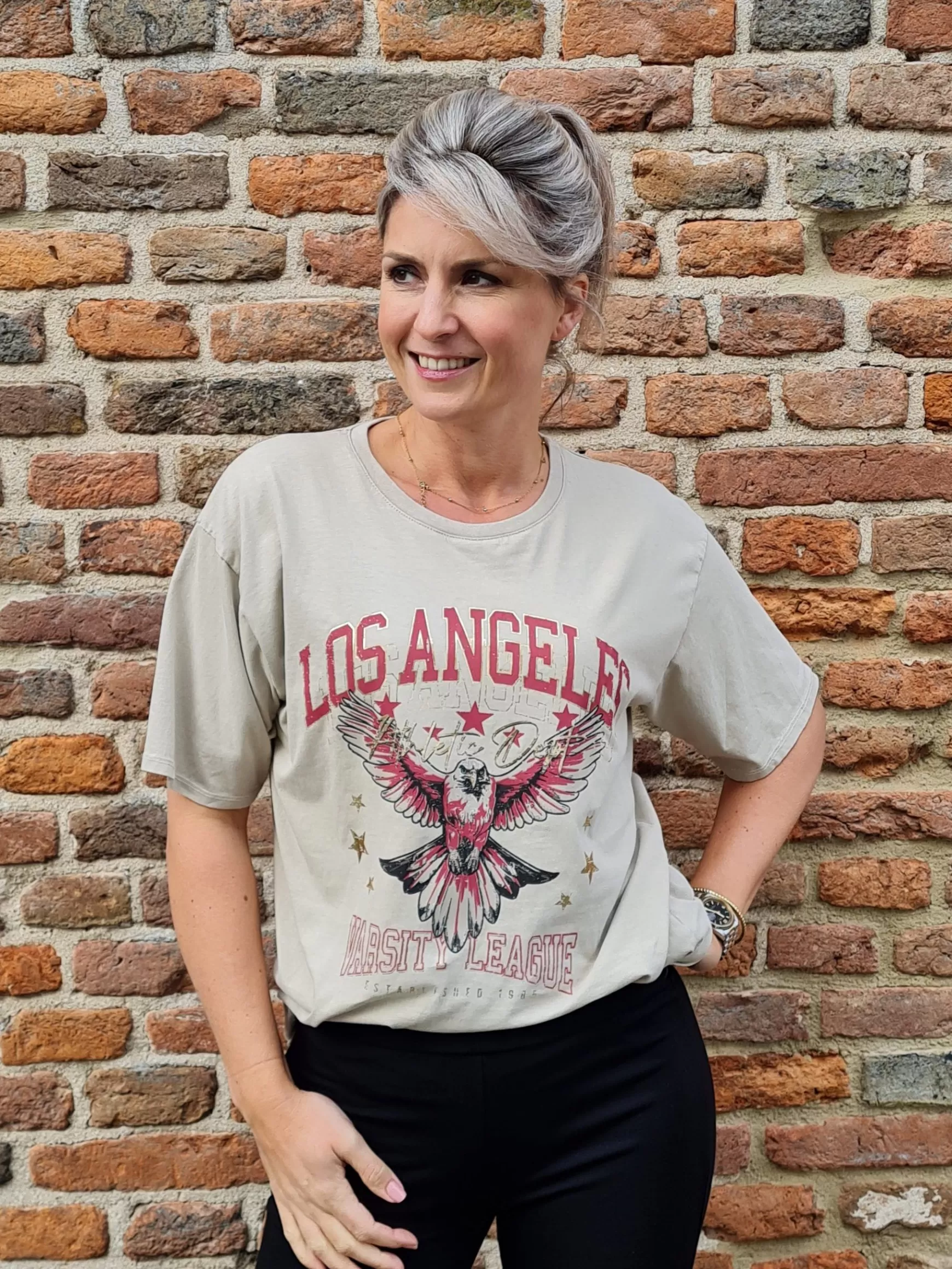 Trendz Shirtje Brenda Beige Stonewash Sale
