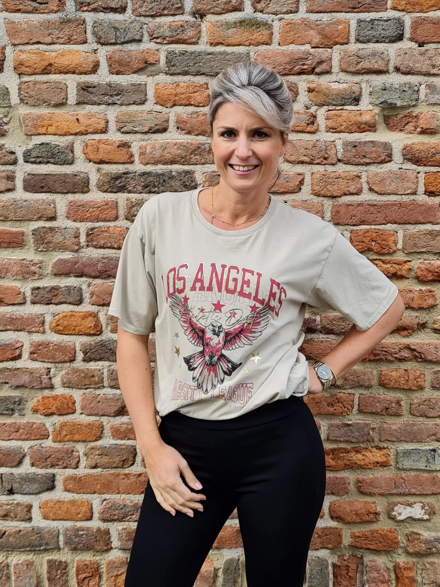 Trendz Shirtje Brenda Beige Stonewash Sale