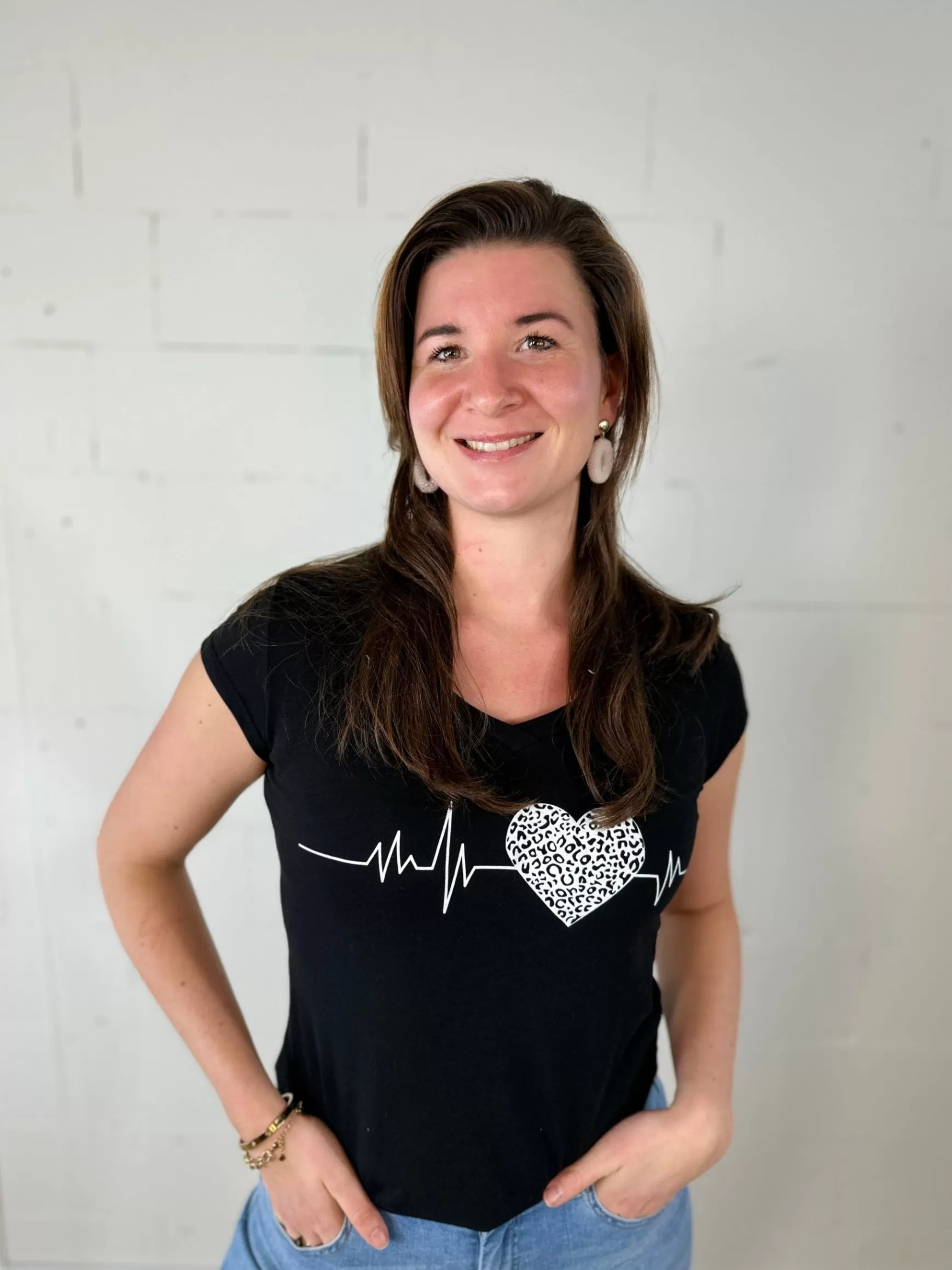 Trendz Shirtje Heartbeat Zwart Discount