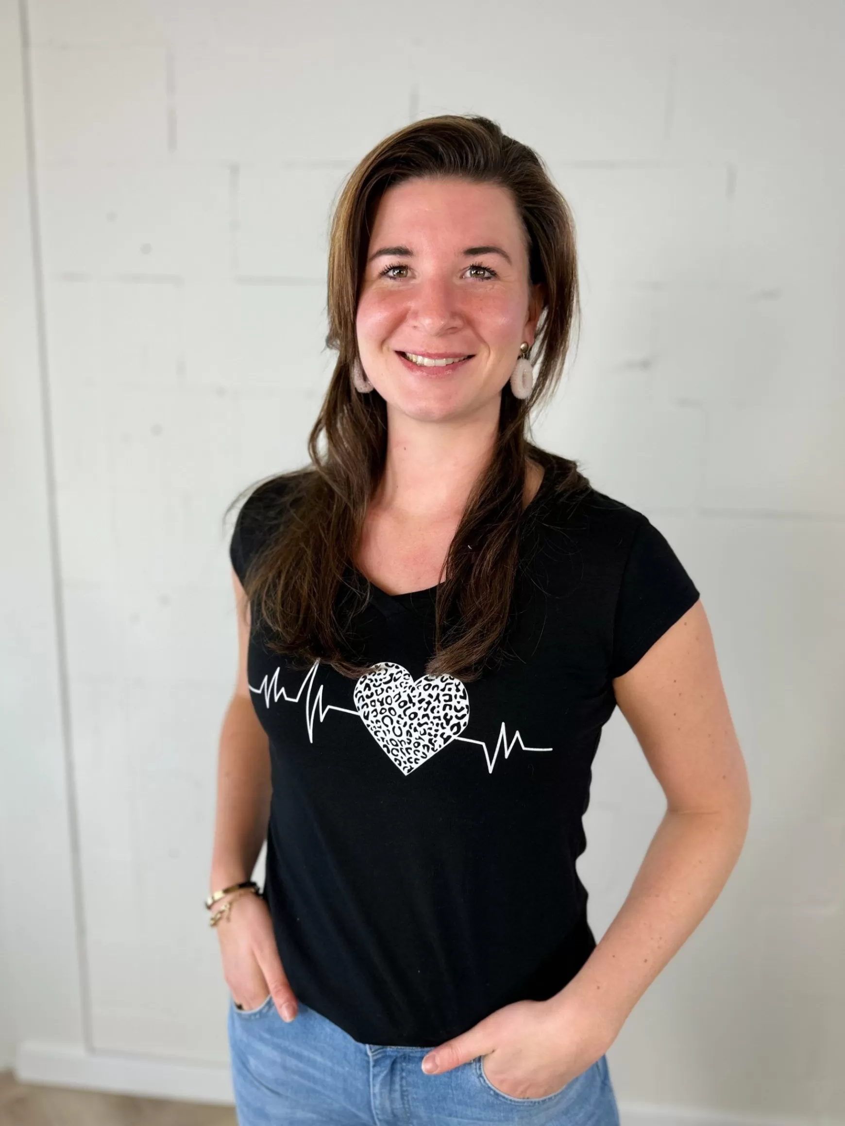 Trendz Shirtje Heartbeat Zwart Discount