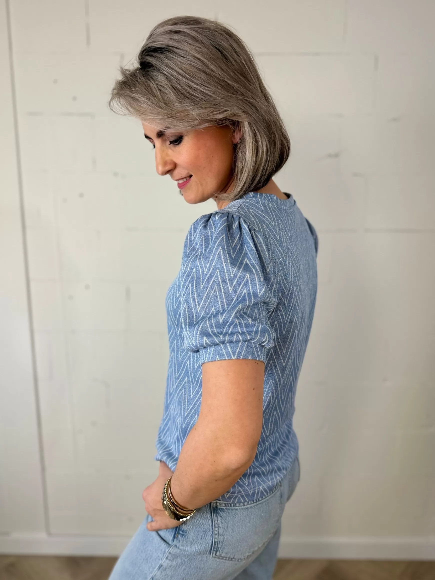 Trendz Shirtje Heleen Blauw Outlet