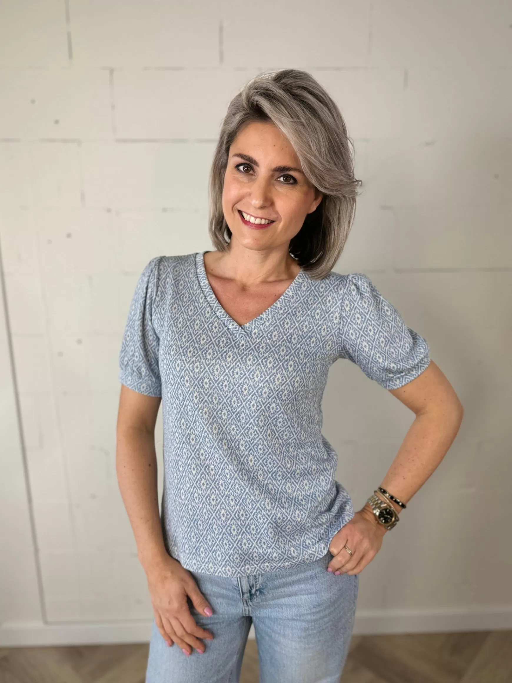 Trendz Shirtje Juun Blauw Outlet