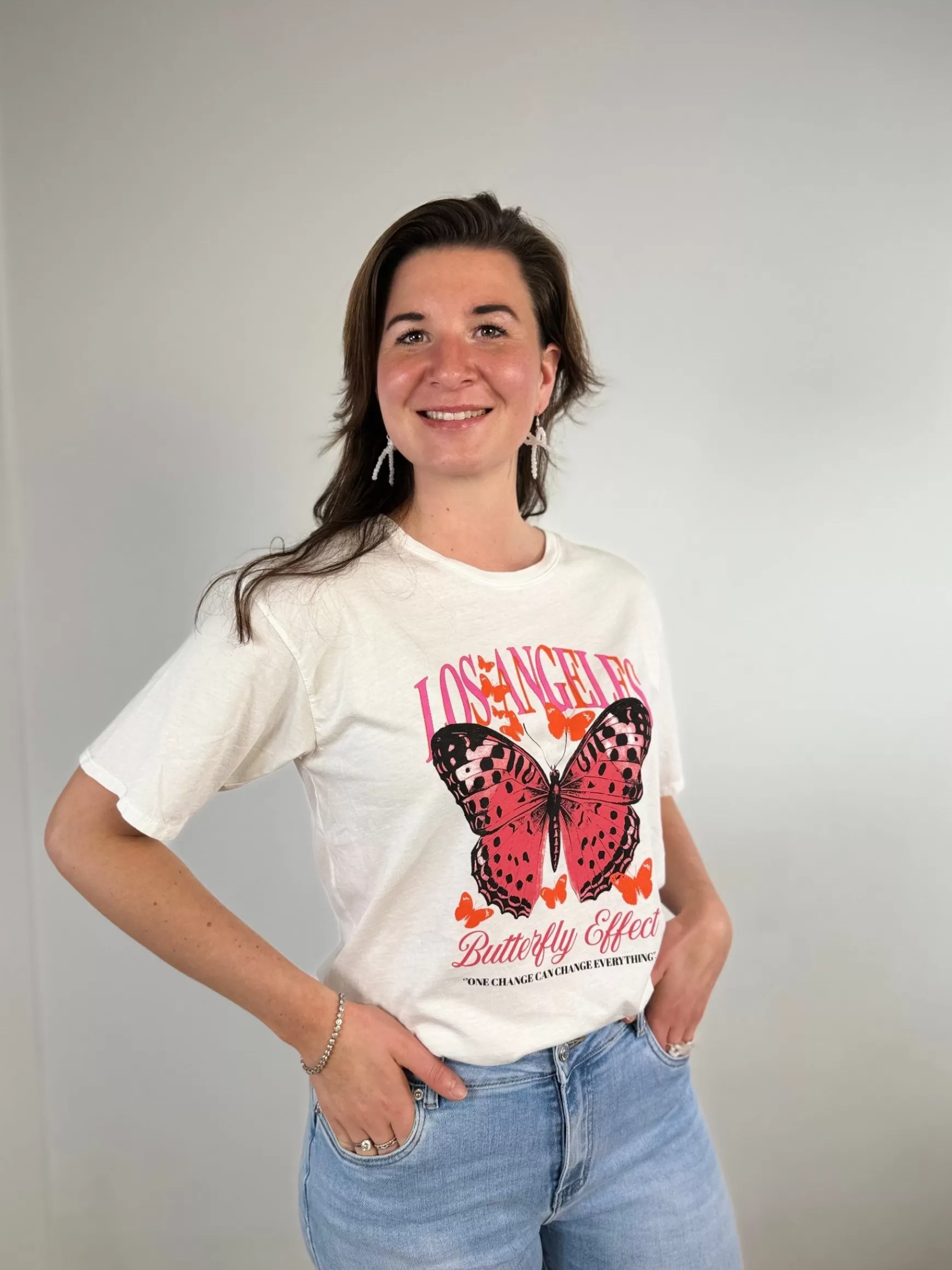 Trendz Shirtje Vlinder Wit Shop