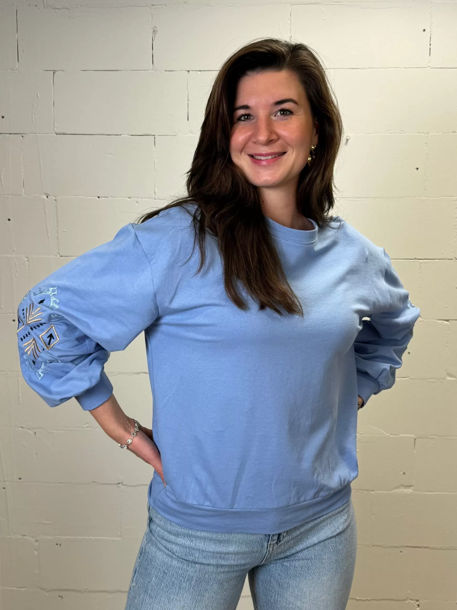 Trendz Sweater Tosca Sky Blue Flash Sale