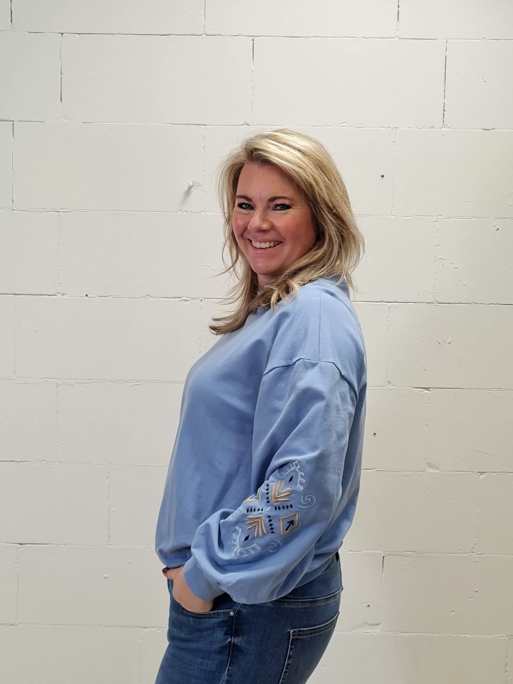 Trendz Sweater Tosca Sky Blue Flash Sale