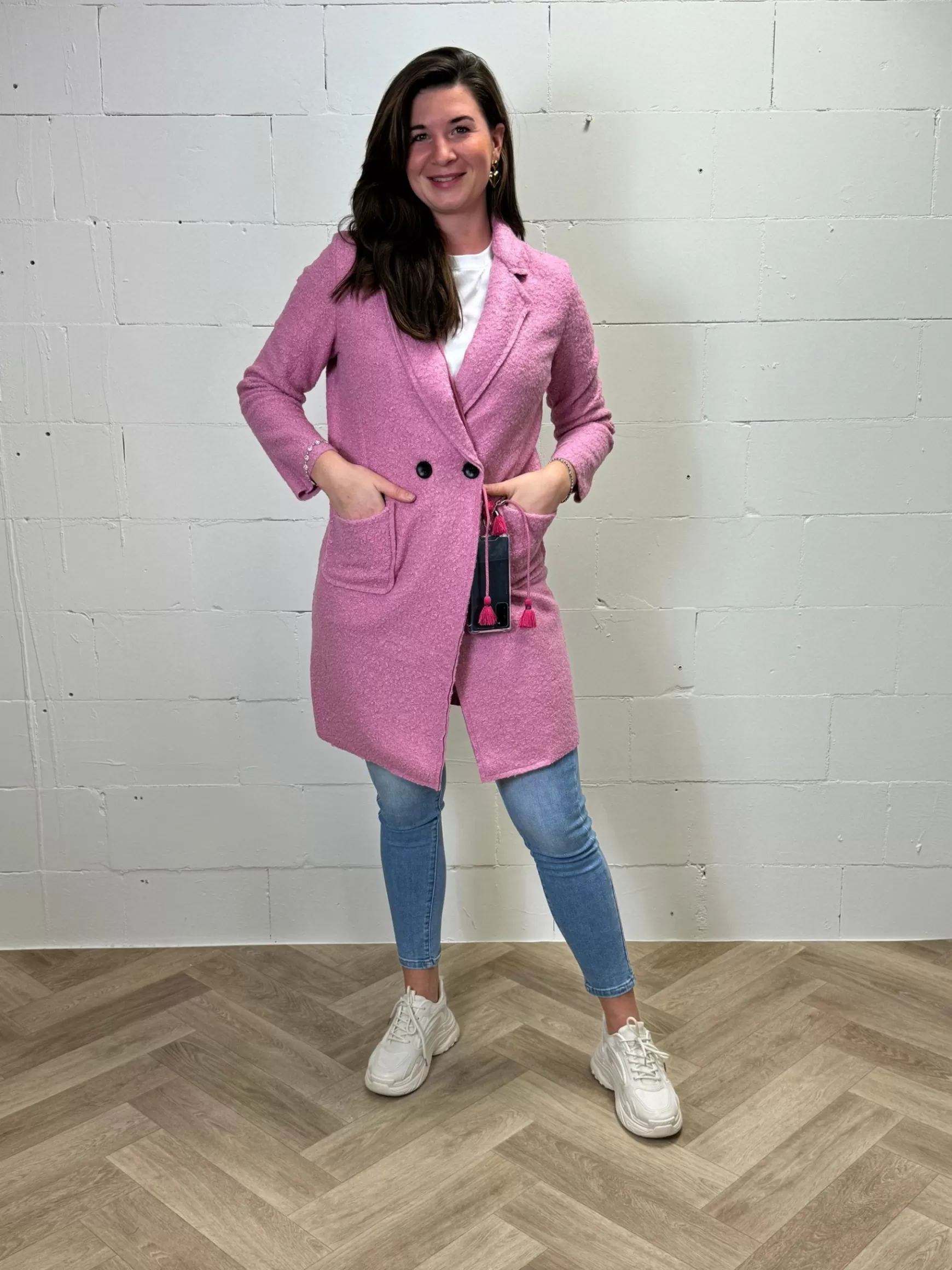 Trendz Telefoonkoord Roze Reflectie (Met Kwastjes) Best