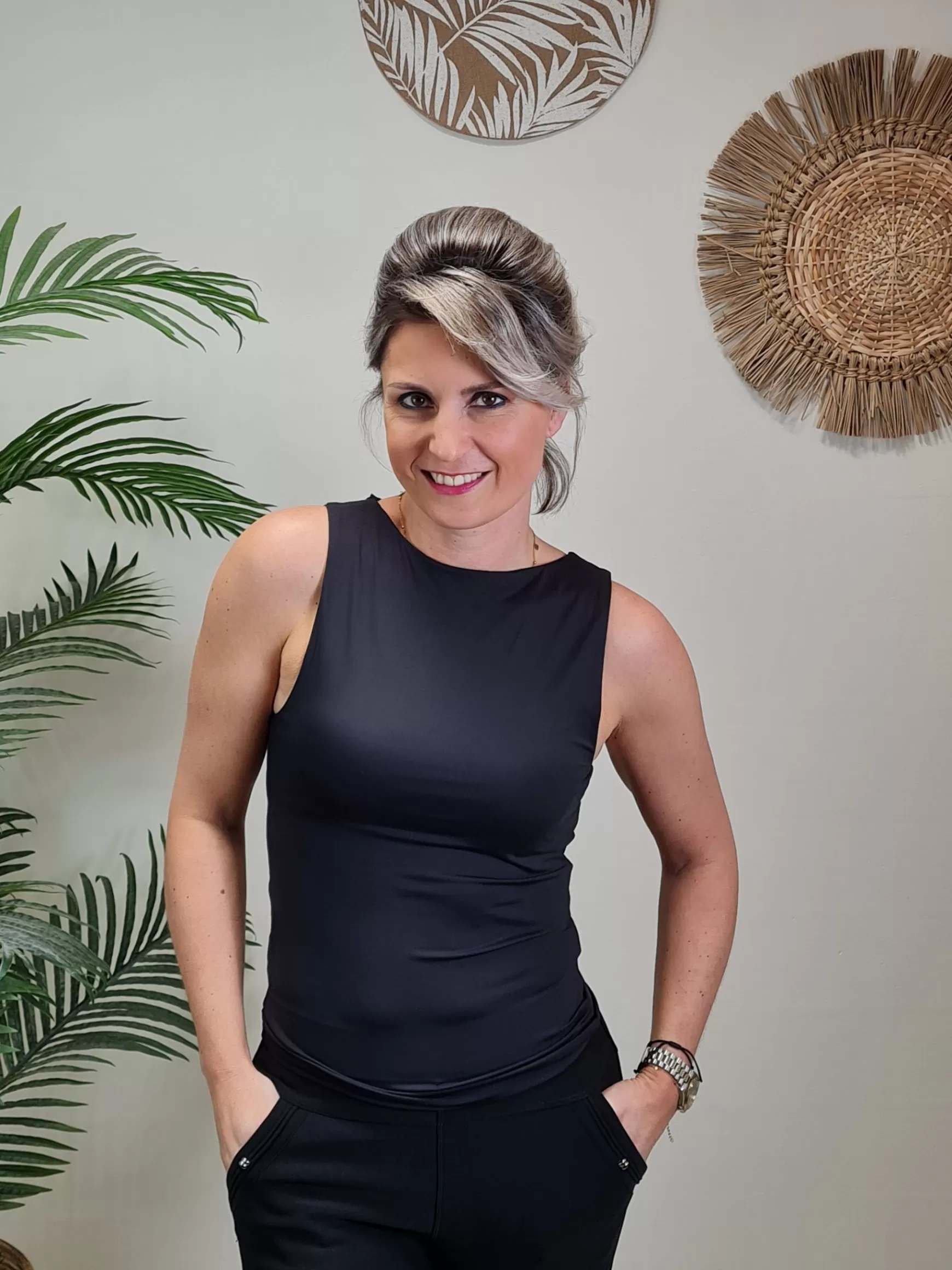 Trendz Top Lea Zwart Best Sale