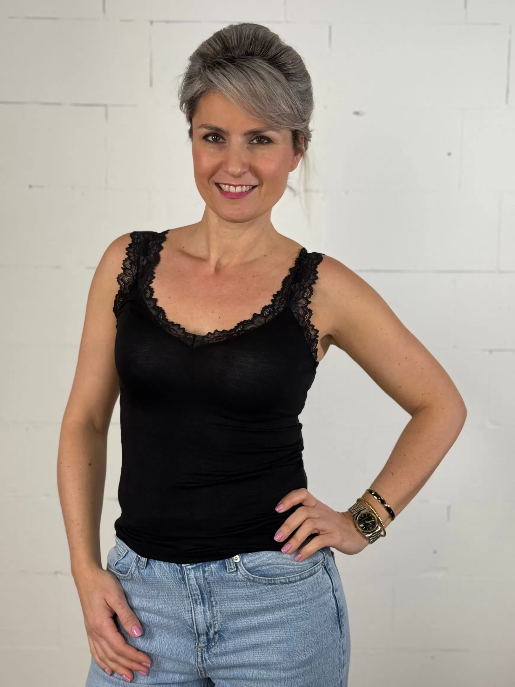 Trendz Topje Rosa Zwart Cheap