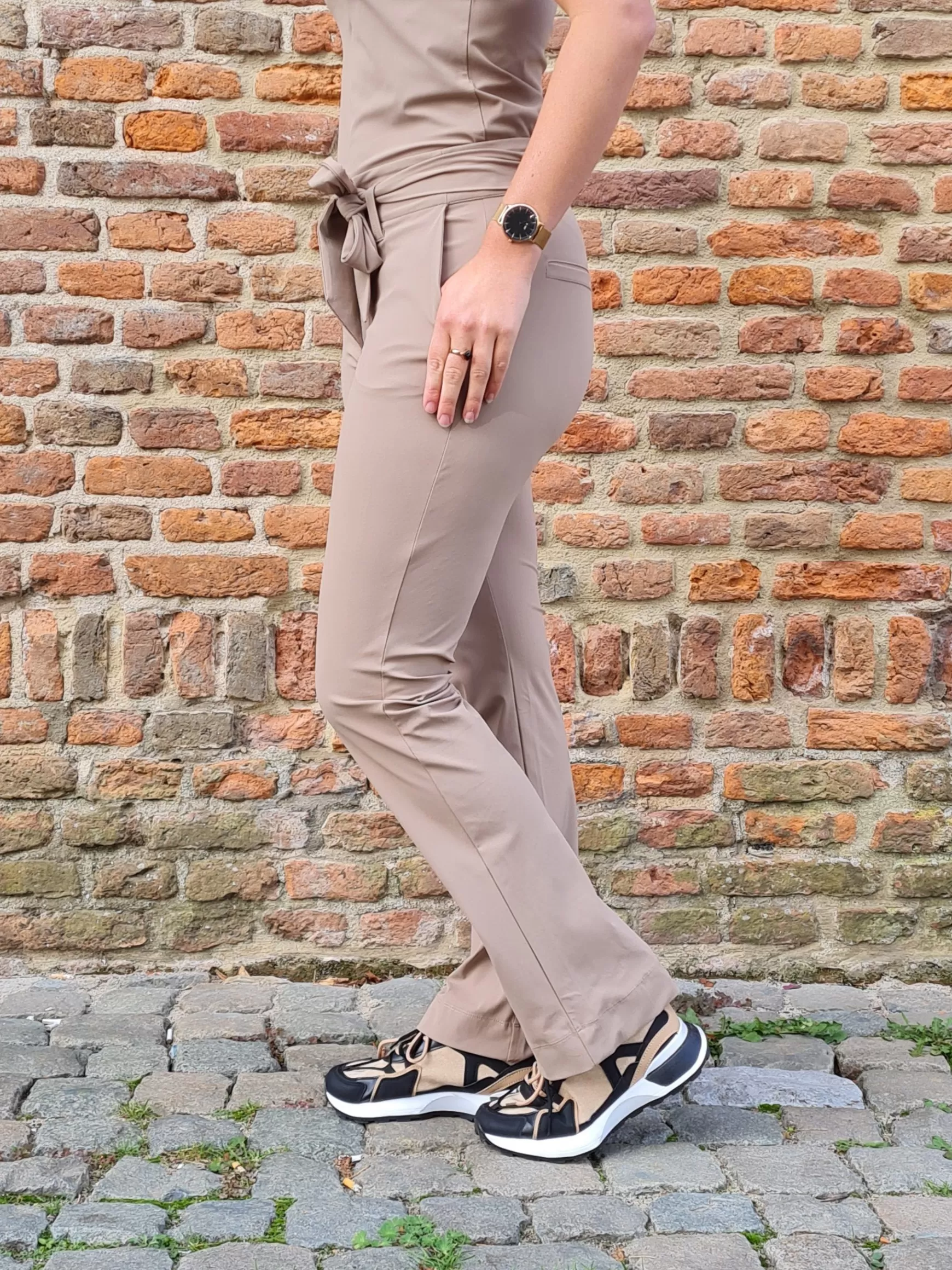 Trendz Travelstof Broek Heidi Flared Havanna Shop