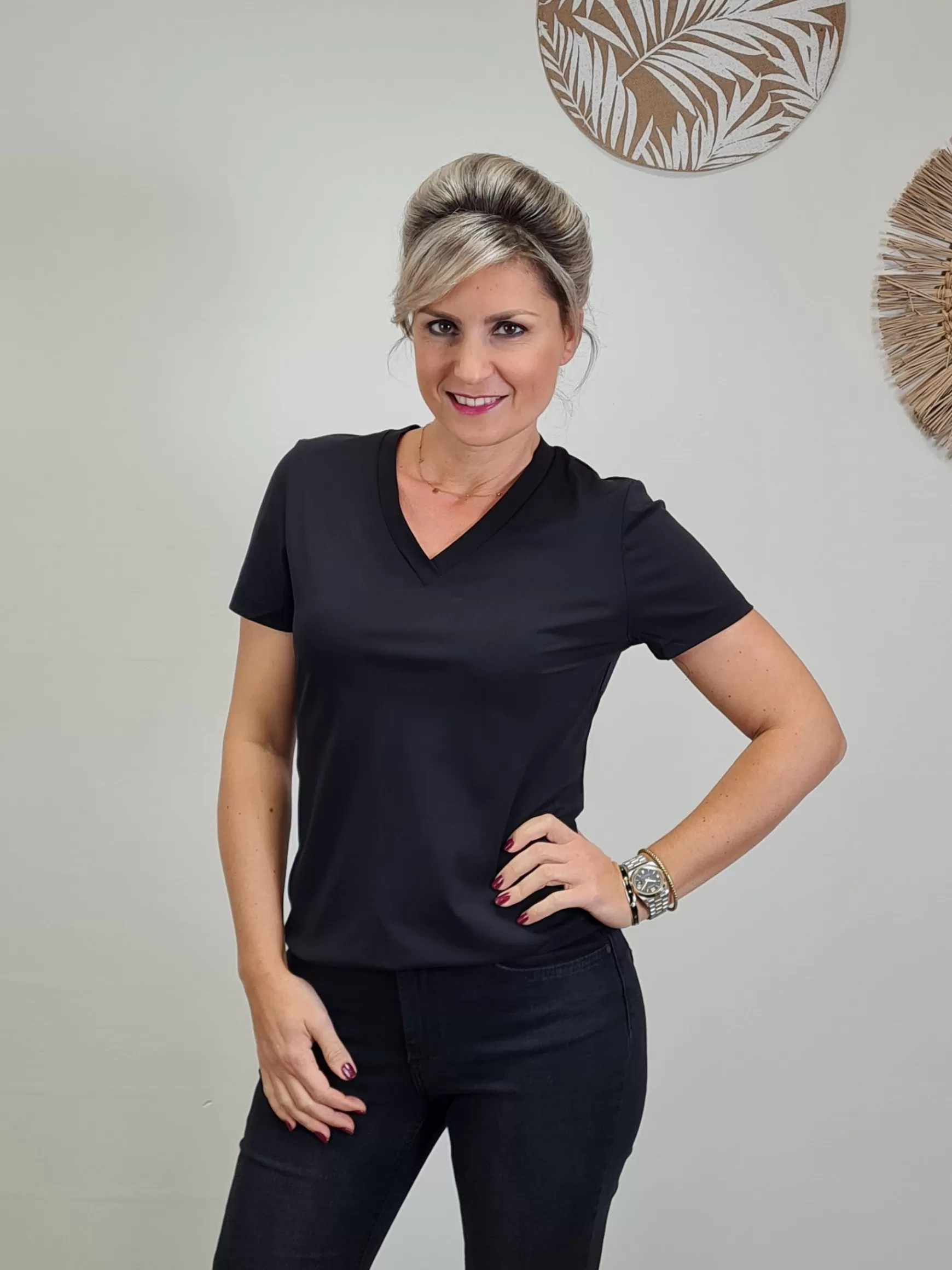 Trendz Travelstof Shirtje Black Cheap