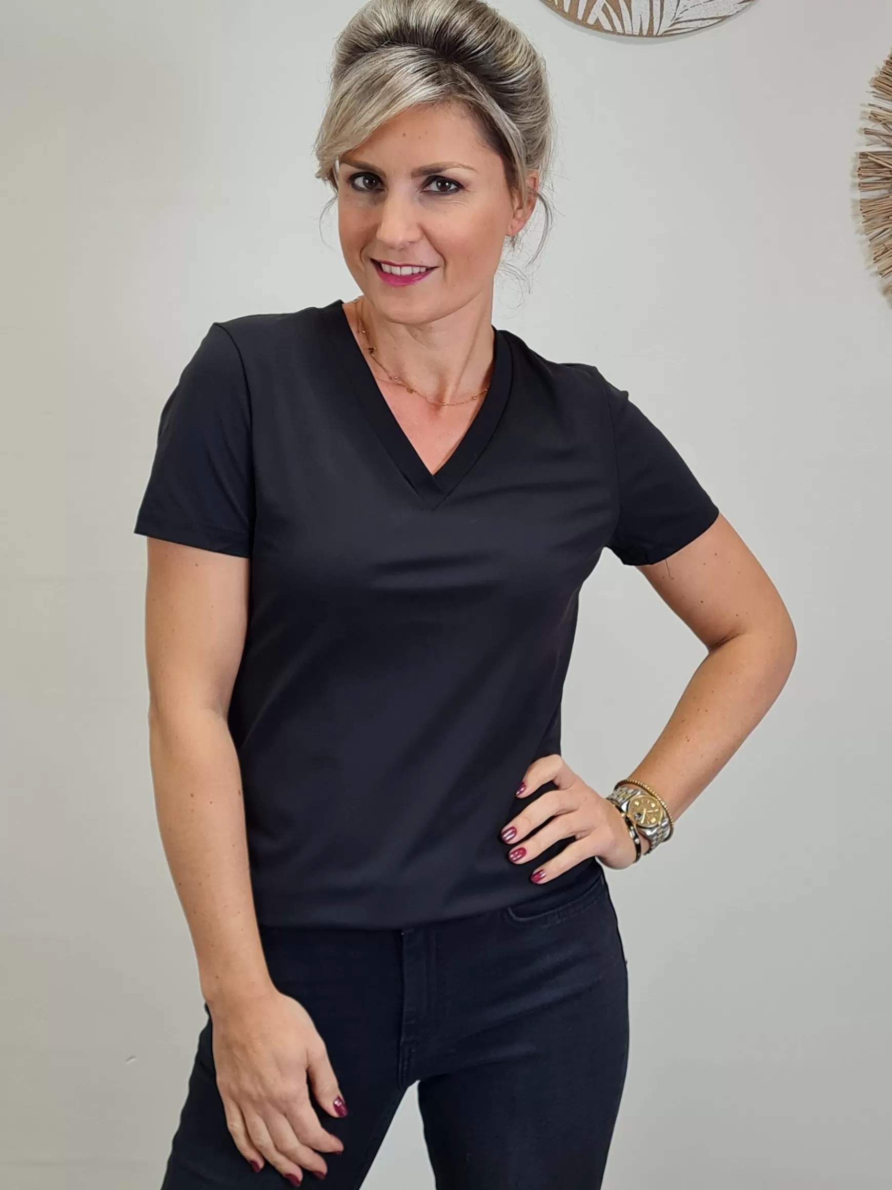 Trendz Travelstof Shirtje Black Cheap