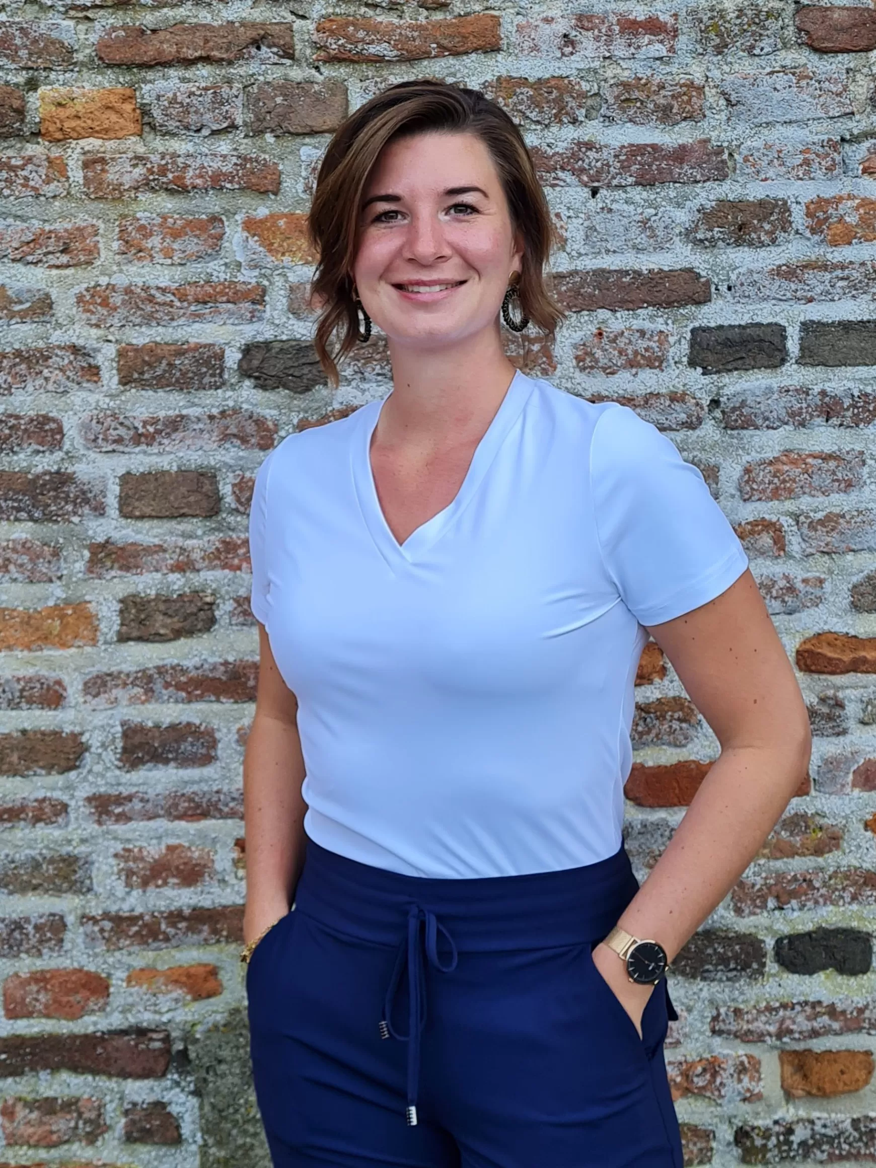 Trendz Travelstof Shirtje Pure-White Sale