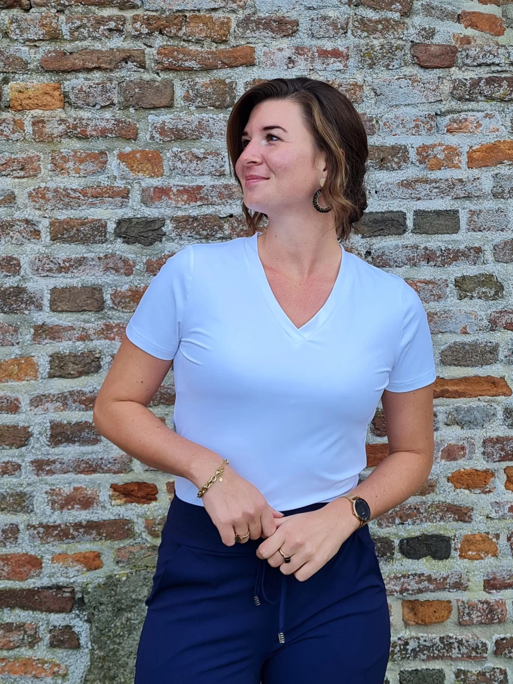 Trendz Travelstof Shirtje Pure-White Sale