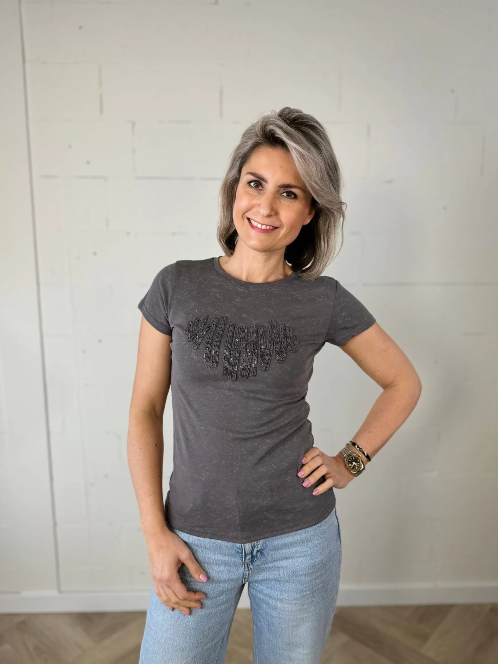 Trendz T-Shirt Jonna Grijs New