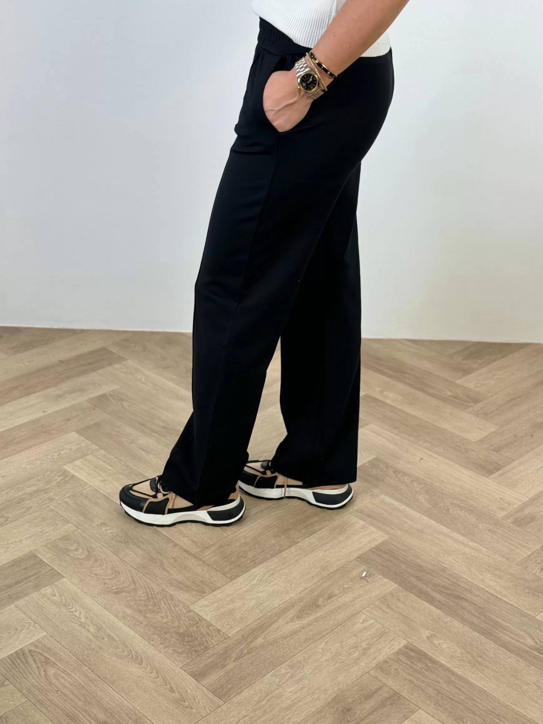 Trendz Wide Pantalon Eva Zwart (Lengtemaat 32) Outlet